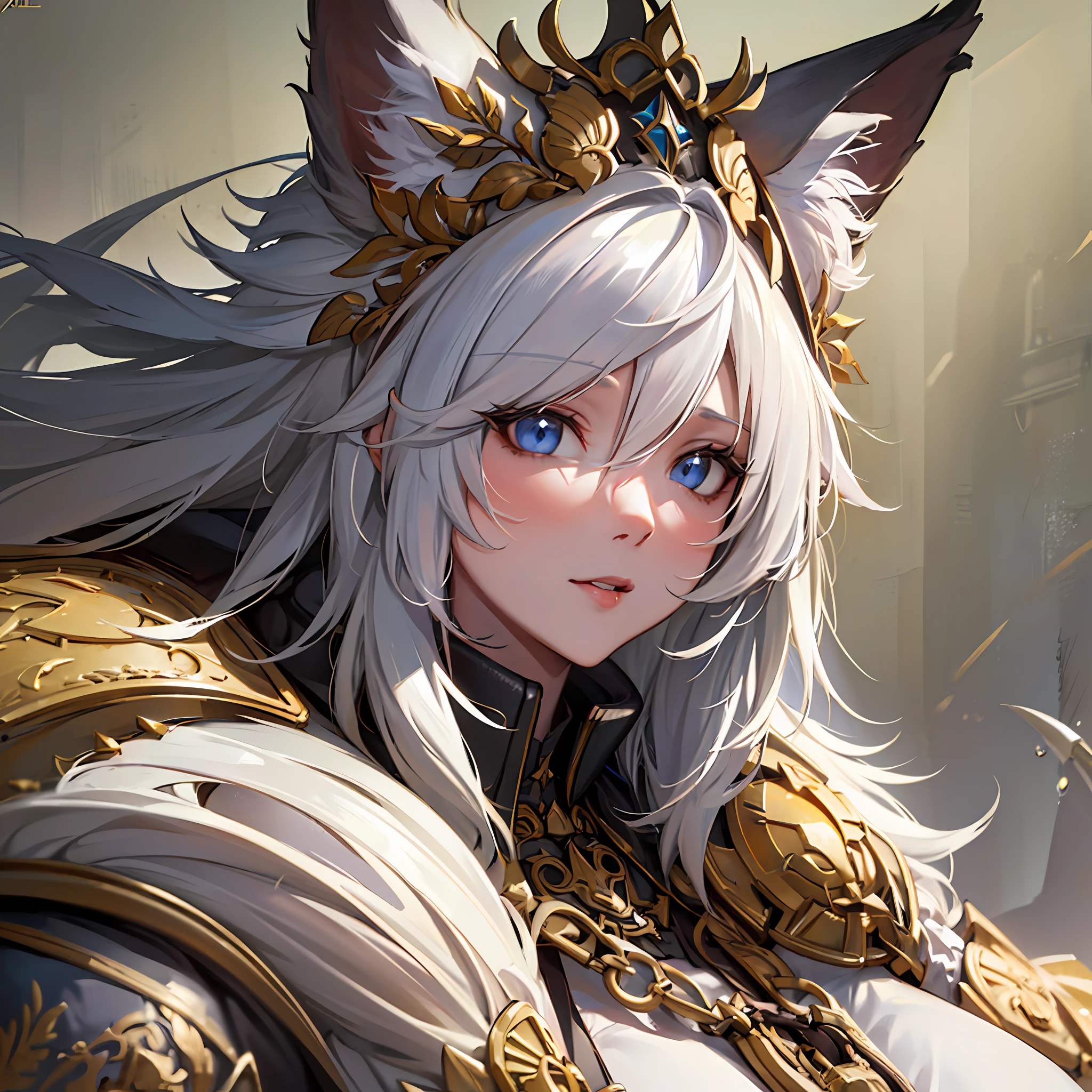Anthropomorphic majestic fox knight,portrait,finelydetailedarmorcinematiclighting,intricate filigree metal desiqn,4k,8kunreal engineoctane render