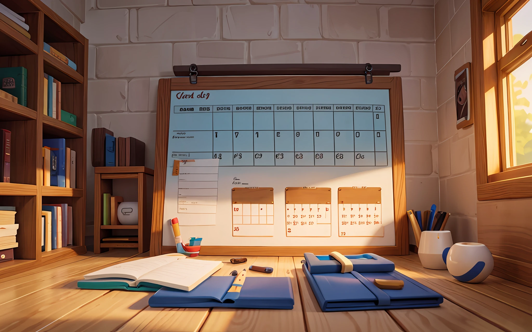 Lesson schedule, illustration