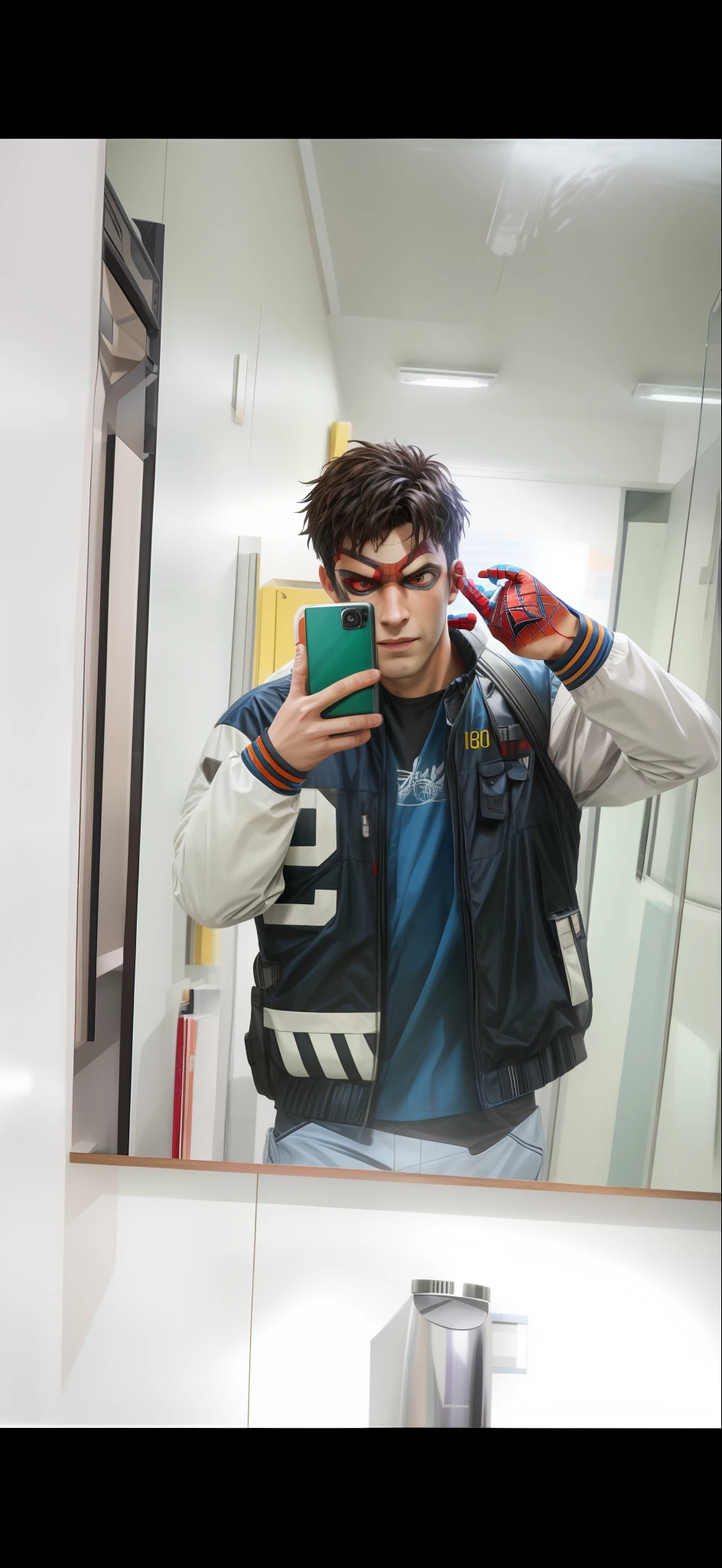 Ultra high resolution, best quality, photo, 8k, (Image: 1) Spider-Man cosplay, very detailed