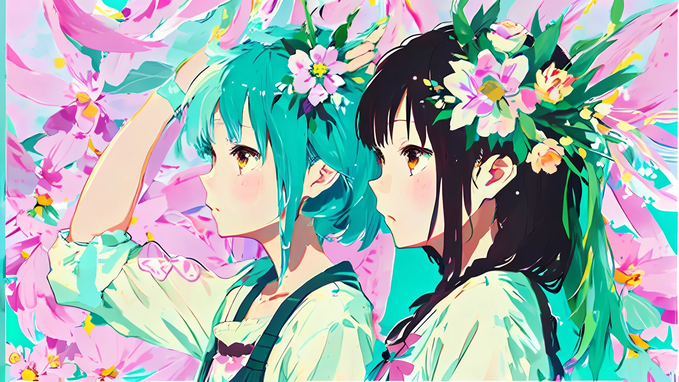 Flowers anime style aesthetics