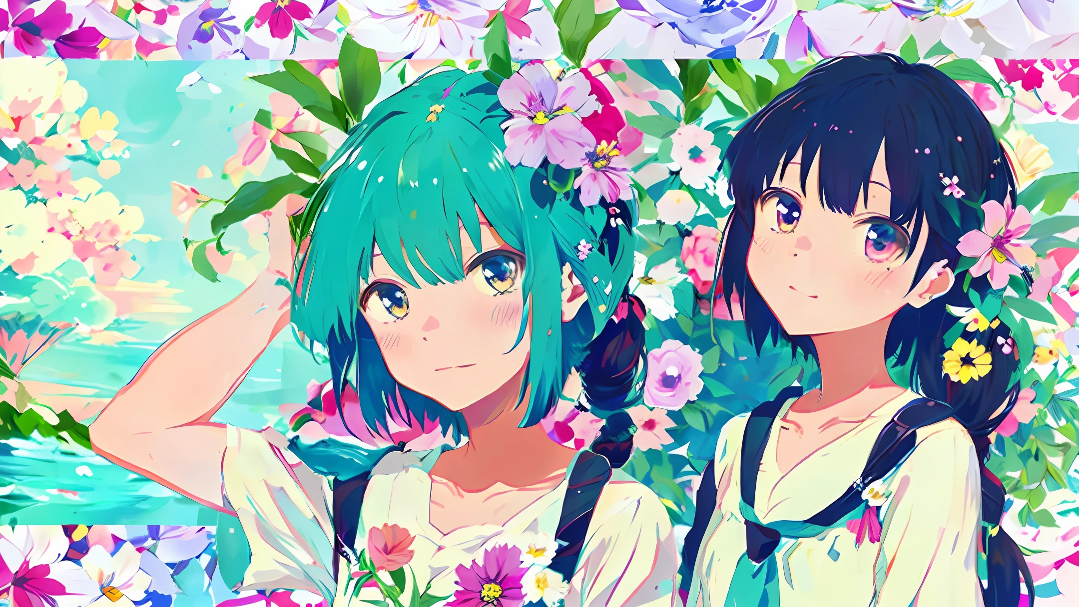 Flowers anime style aesthetics