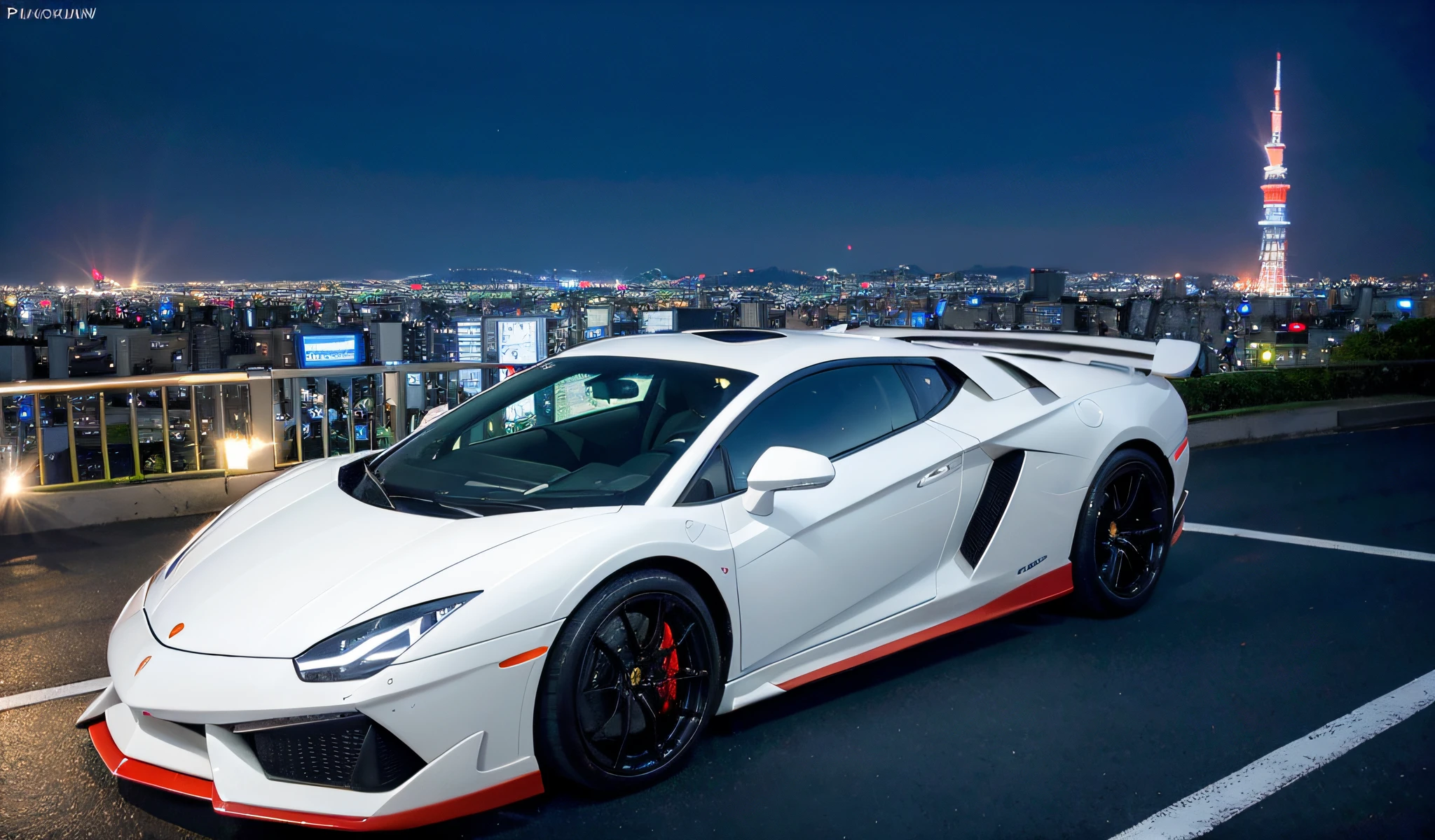 (Raw picture:1.2), (Photorealistic:1.4), Beautiful detailed car, huge file size, ultra detail, high resolution, highly detailed, best quality, masterpiece,,highly detailed, cg, unification, 16k wallpaper, amazing, fine detail ,masterpiece, best quality, highly detailed cg16k wallpaper, light, movie lighting, full shooting, custom sports car, lamborghini black, full shooting, Gorgeous night view taken in Tokyo, beautiful clouds with magnificent background and scenery