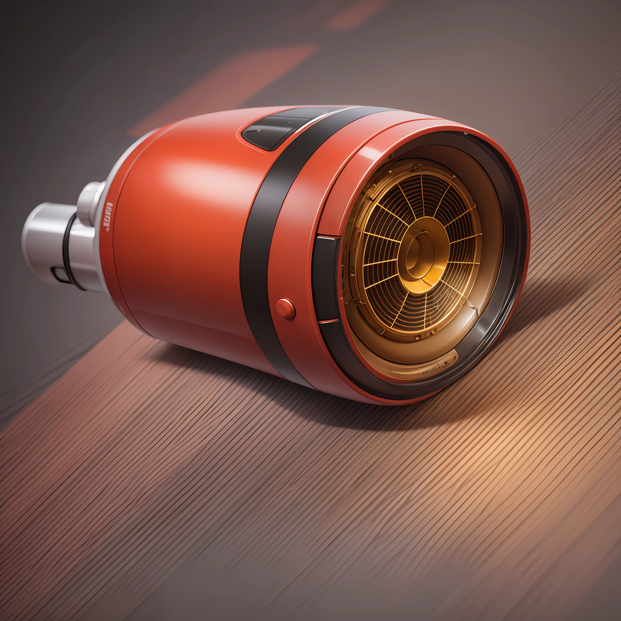 High-tech, high resolution, super detailed, (unattended: 1.3), BREAK, industrial design renderings, a stylish hair dryer with smooth lines, red and yellow --auto --s2