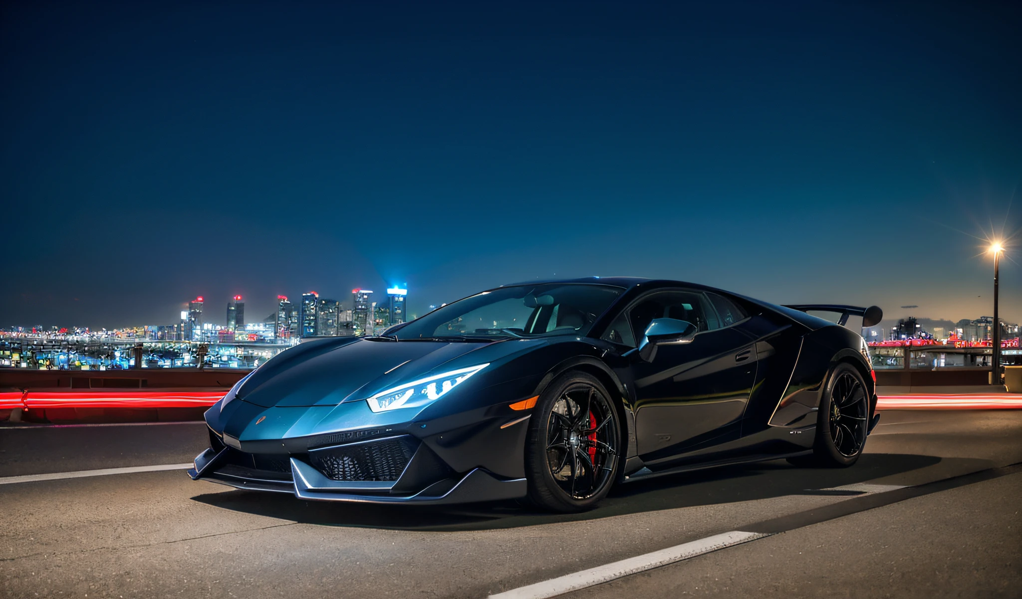 (Raw picture:1.2), (Photorealistic:1.4), Beautiful detailed car, huge file size, ultra detail, high resolution, highly detailed, best quality, masterpiece,,highly detailed, cg, unification, 16k wallpaper, amazing, fine detail ,masterpiece, best quality, highly detailed cg16k wallpaper, light, movie lighting, full shooting, custom sports car, lamborghini black, full shooting, Shot in Tokyo, gorgeous night view, beautiful clouds with magnificent background and scenery, radical high-legged Japan woman posing alone next to car body,