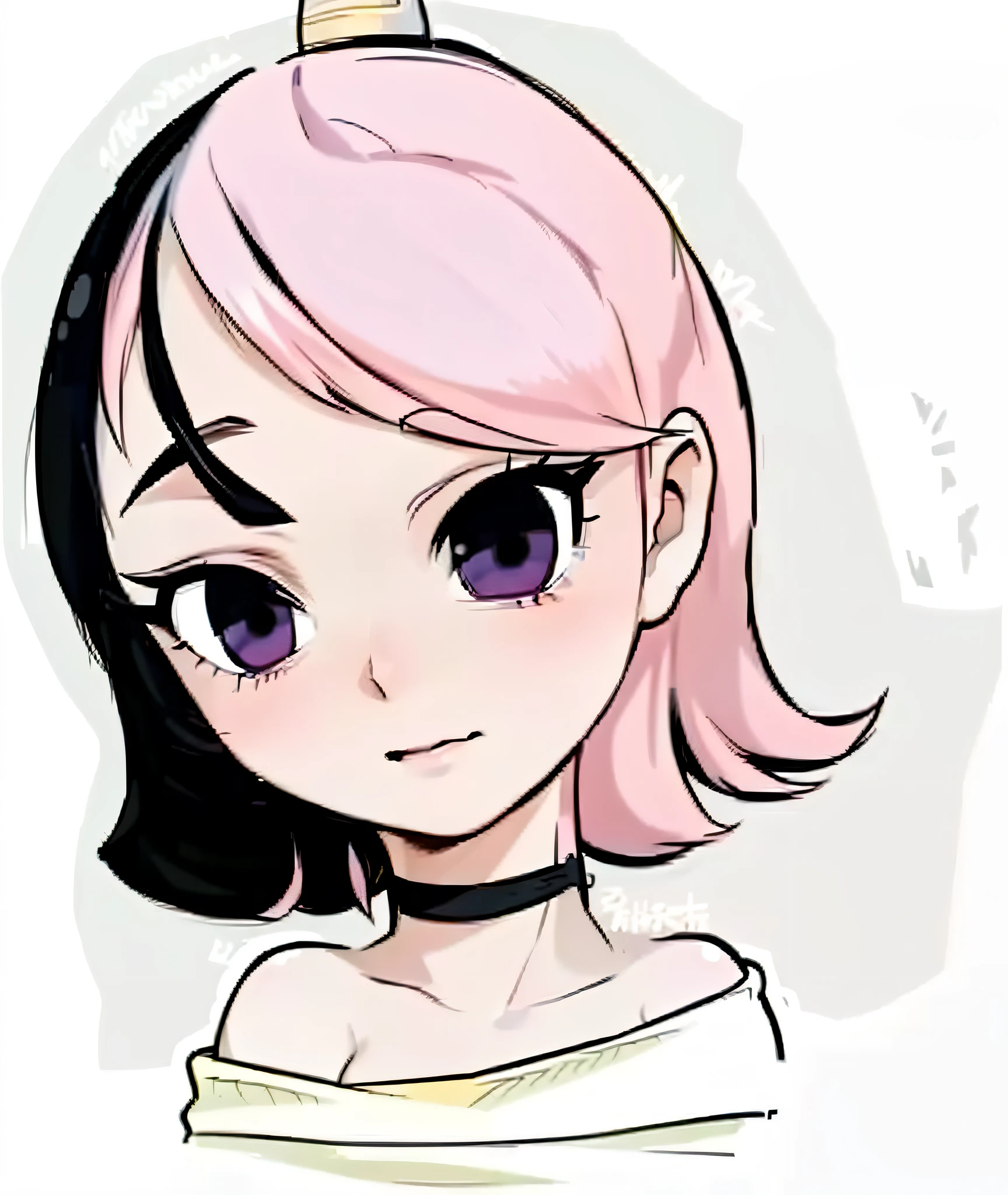 a cartoon girl with pink hair and a white top, cel - shaded art style, in an anime style, anime style character, flat anime style shading, cute girl with short pink hair, in anime style, anime stylized, 1 7 - year - old anime goth girl, anime styled, anime style portrait, with pink hair, anime girl named lucy