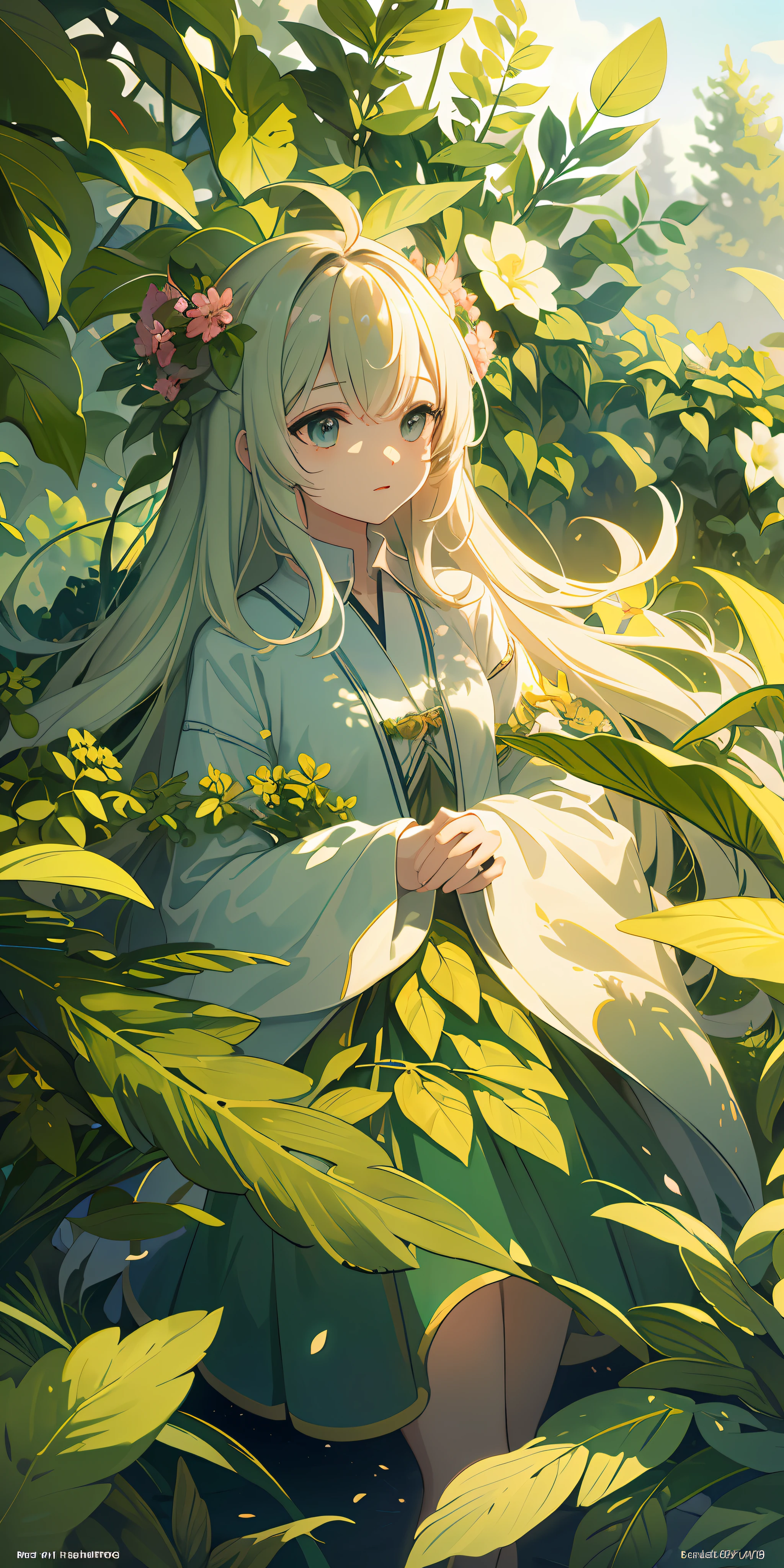 Masterpiece, best quality, (very detailed CG unity 8k wallpaper) (best quality), (best illustration), (best shadows) Nature's delicate leaves petals of various colors falling in the air light Tracking, super detailed --v6