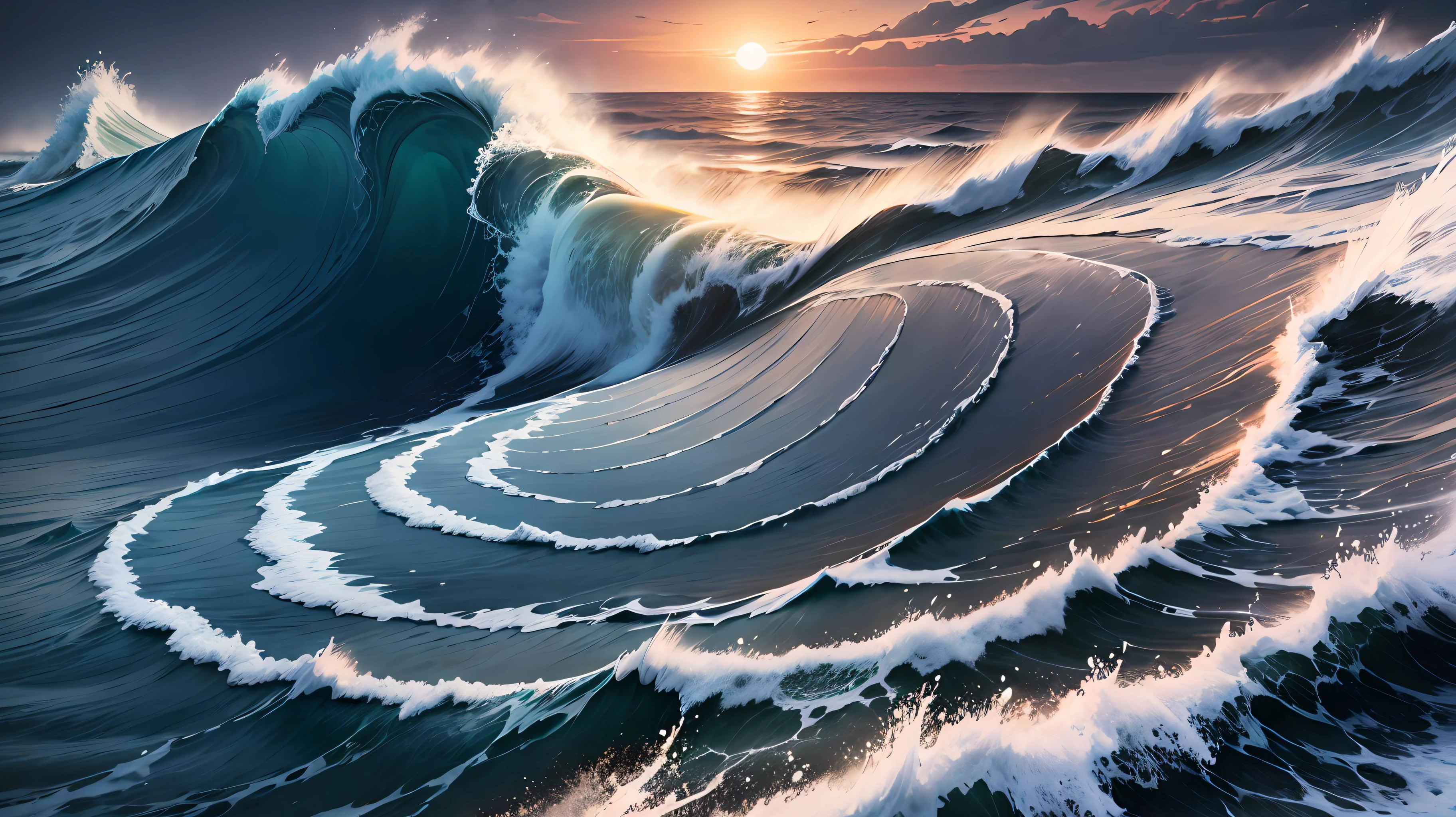 The roaring sound of the surf
Crowns the Way
Thousands of lives behind us
By the restored veins
Blood runs like mercury
The ringing of the planets
Fills the sky
Like the sound of the waters --auto --s2