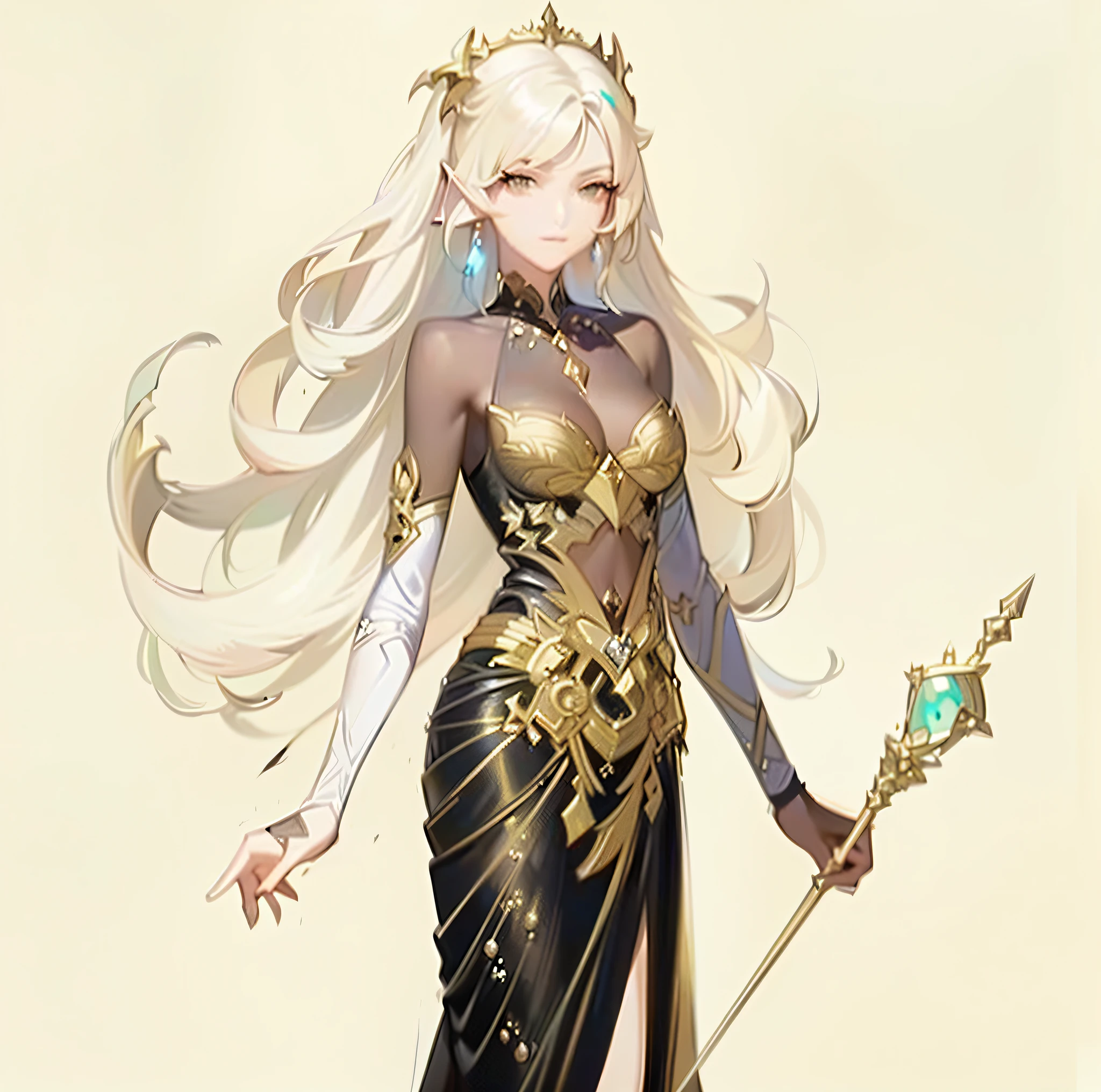 a close up of a woman in a dress with a sword, ((a beautiful fantasy empress)), a beautiful fantasy empress, beautiful and elegant elf queen, anime goddess, cushart krenz key art feminine, gorgeous goddess of leo, epic exquisite character art, the goddess artemis smirking, beautiful celestial mage, highly detailed exquisite fanart, white haired deity