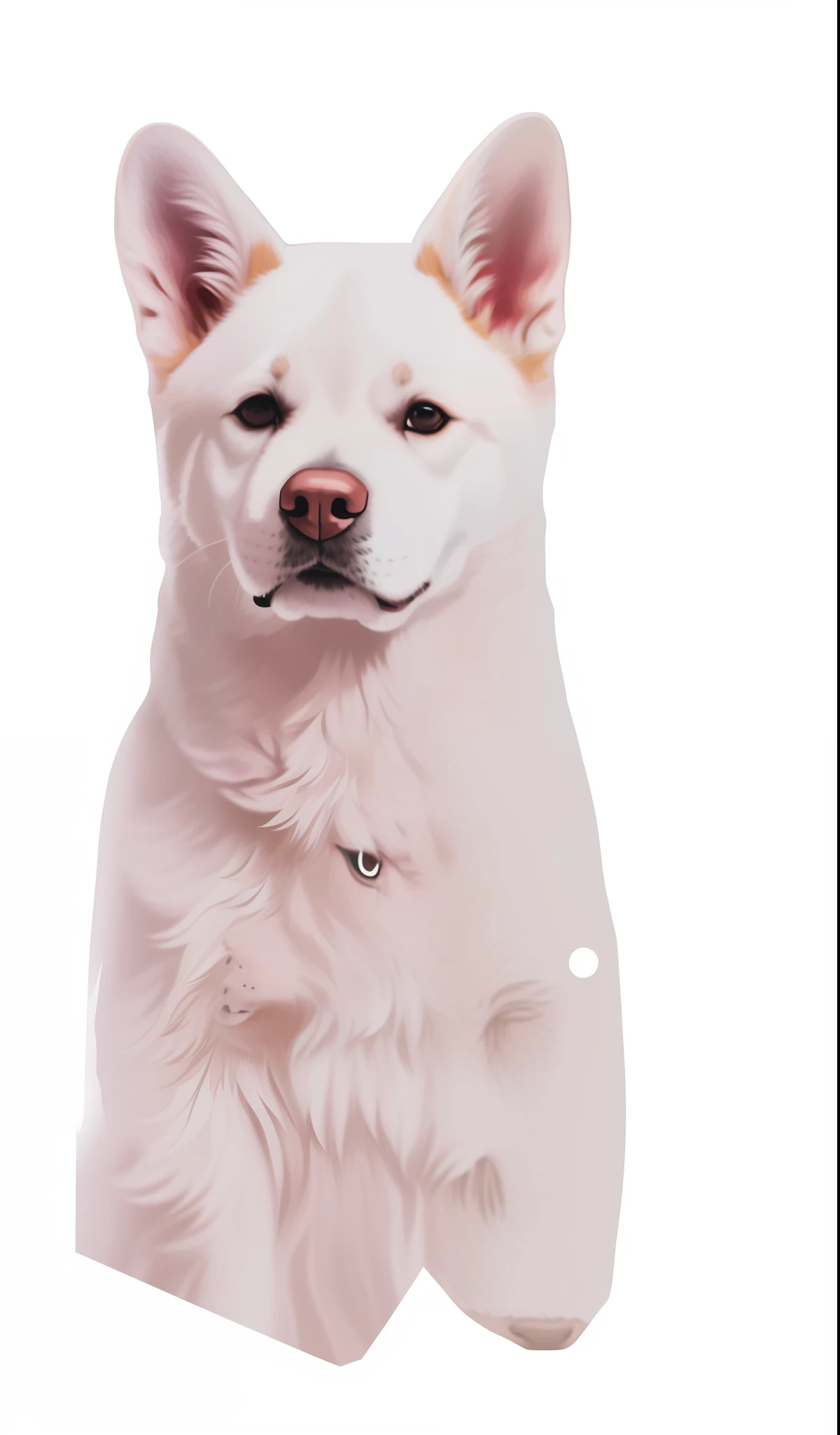 a close up of a dog with a white face on a white background, scales skin dog, shibu inu, shiba inu face, doge, shiba inu dog, with a white muzzle, shiba inu, small white dog at her side, anthropomorphic shiba inu, white neck visible, mixed animal, japanese dog