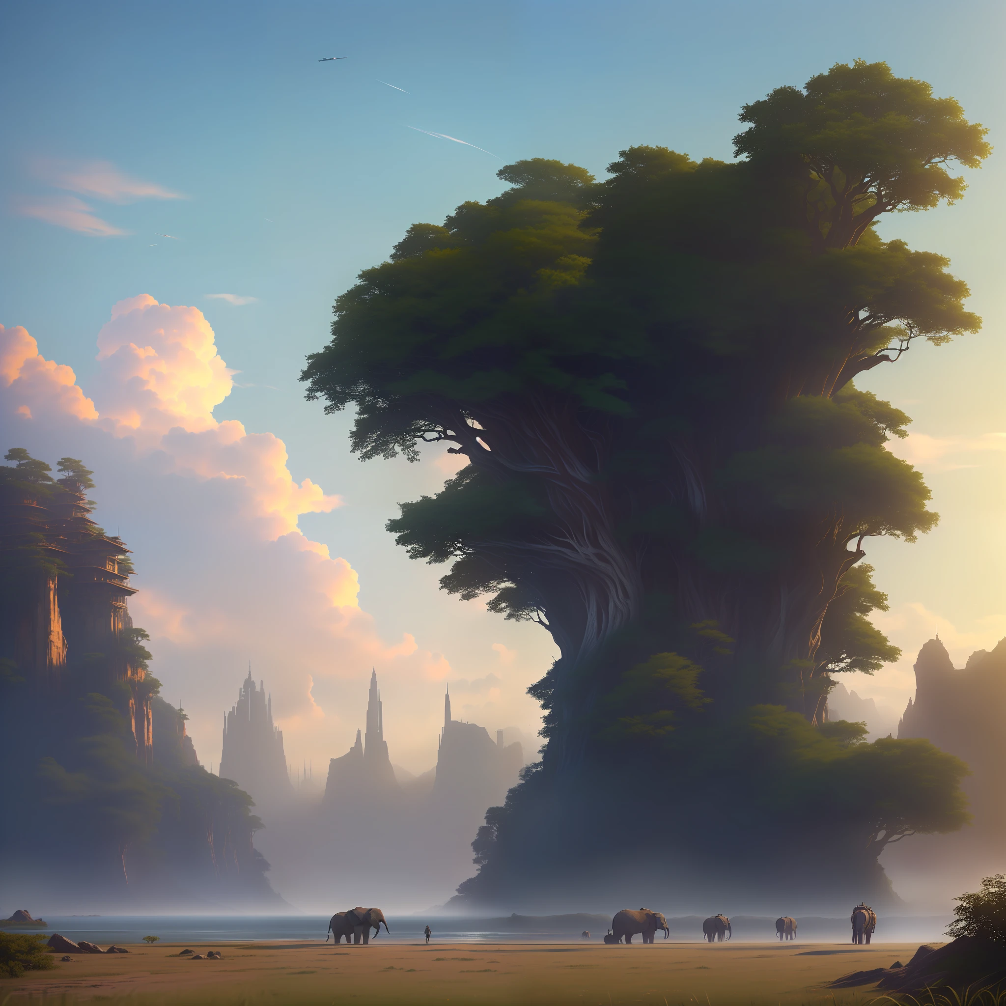 Sky, Clouds, holding_weapon, no_humans, Glow, giant mechanical _ trees , city with tall trees _Architecture, “sky, cloud, glowing, big trees ,comunity,joy, ghost elephants, robot, cybernetic _trees, tree_mech, sci-fi, cityscape, realistic, mechanical” Science Fiction, Cities, Rendered in Octane, hyper realistic, 8k, epic composition, cinematic, octane render, artstation landscape vista photography by Carr Clifton & Galen Rowell, 16K resolution, Landscape veduta photo by Dustin Lefevre & tdraw, 8k resolution, detailed landscape painting by Ivan Shishkin, DeviantArt, Flickr, rendered in Enscape, Miyazaki, Nausicaa Ghibli, Breath of The Wild,,trending in artstation, cgsociety, 8k post-processing highly detailed,Junji Murakami, Mucha Klimt, Sharandula, Hiroshi Yoshida, Tom Bagshaw, Ross Tran, Artgerm,Craig Mullins,dramatic,Junji Murakami, moody lighting rendered by octane engine,characters 8K symmetrical arstation, cape,cinematic lighting, intricate details, 8k detail post processing, hyperealistic, octane rend, Zdzisław Beksiński style, ar 2:3 Reality Reality –auto –v6 –s2Finetuned Model Leonardo Diffusion –Leonardo style –Prompt Magic v2 –high contrast –Prompt Magic Strength 0.40 –1024x1024Px –Guidance Scale 7 –Graphics Engine 5 –3D –Graphics Midjourney  --Resize image –Full body –full frame –ar 2:4 –auto –s2