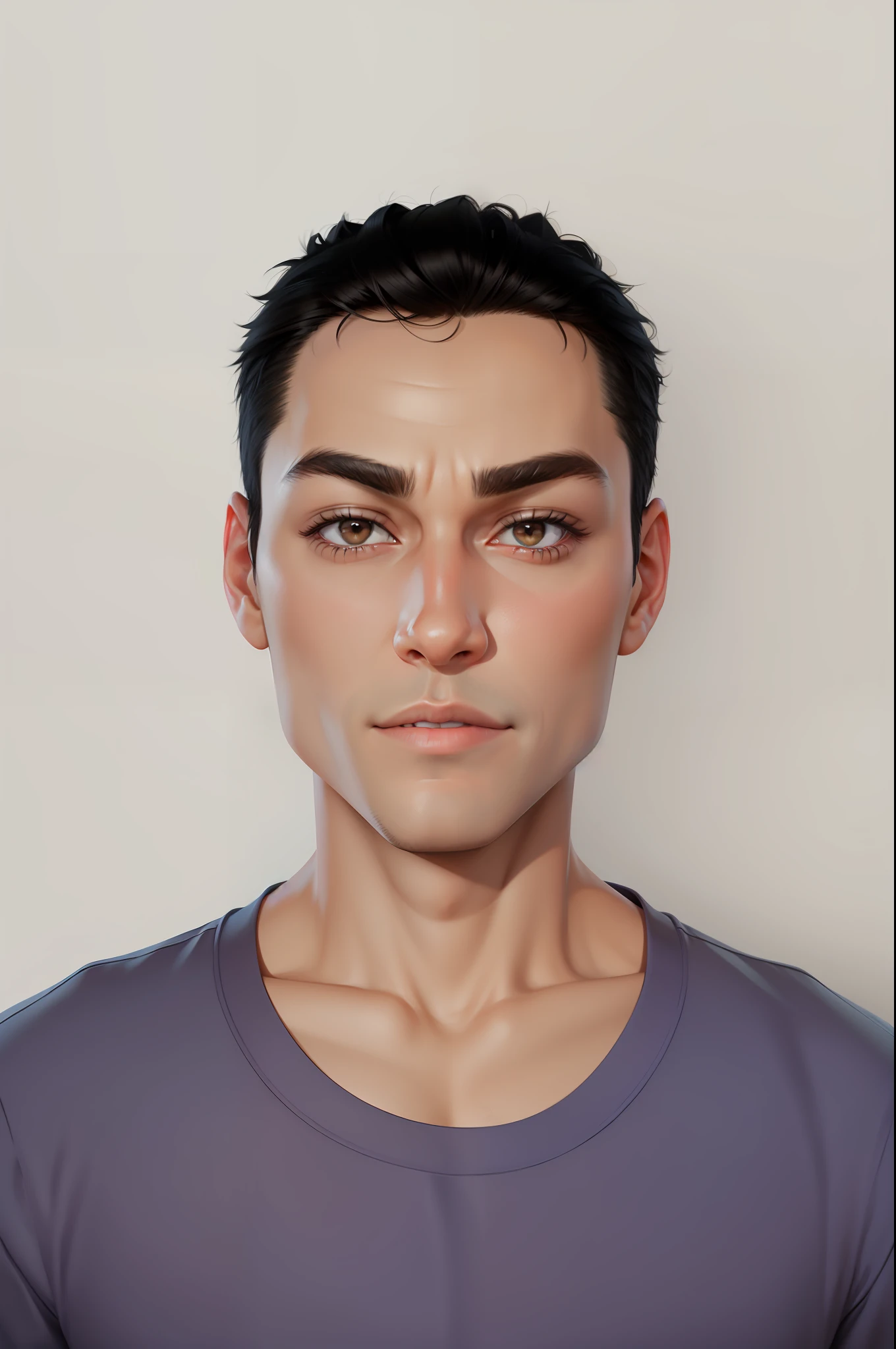 handsome boy.black hair, look- 
ing at the camera,portrait,Pixar 
style.3d art.c4d rendering- 
vivid,8k resolution.Super 
details,best quality.--iw2