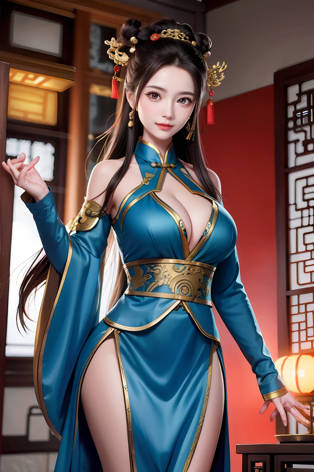 Mythology, Chinese elements, real people, big breasts, Taoist realism