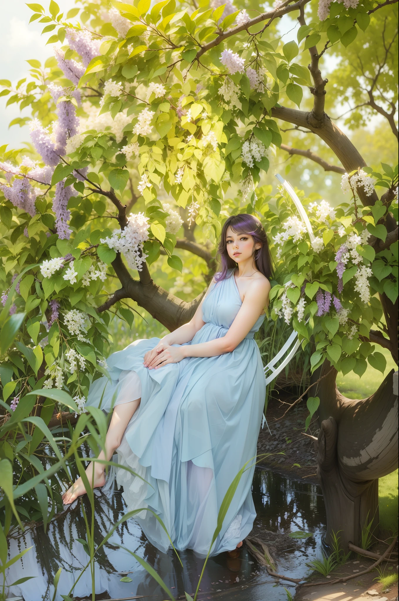 Beautiful lilac, white lilac, lilac lilac, lilac tree