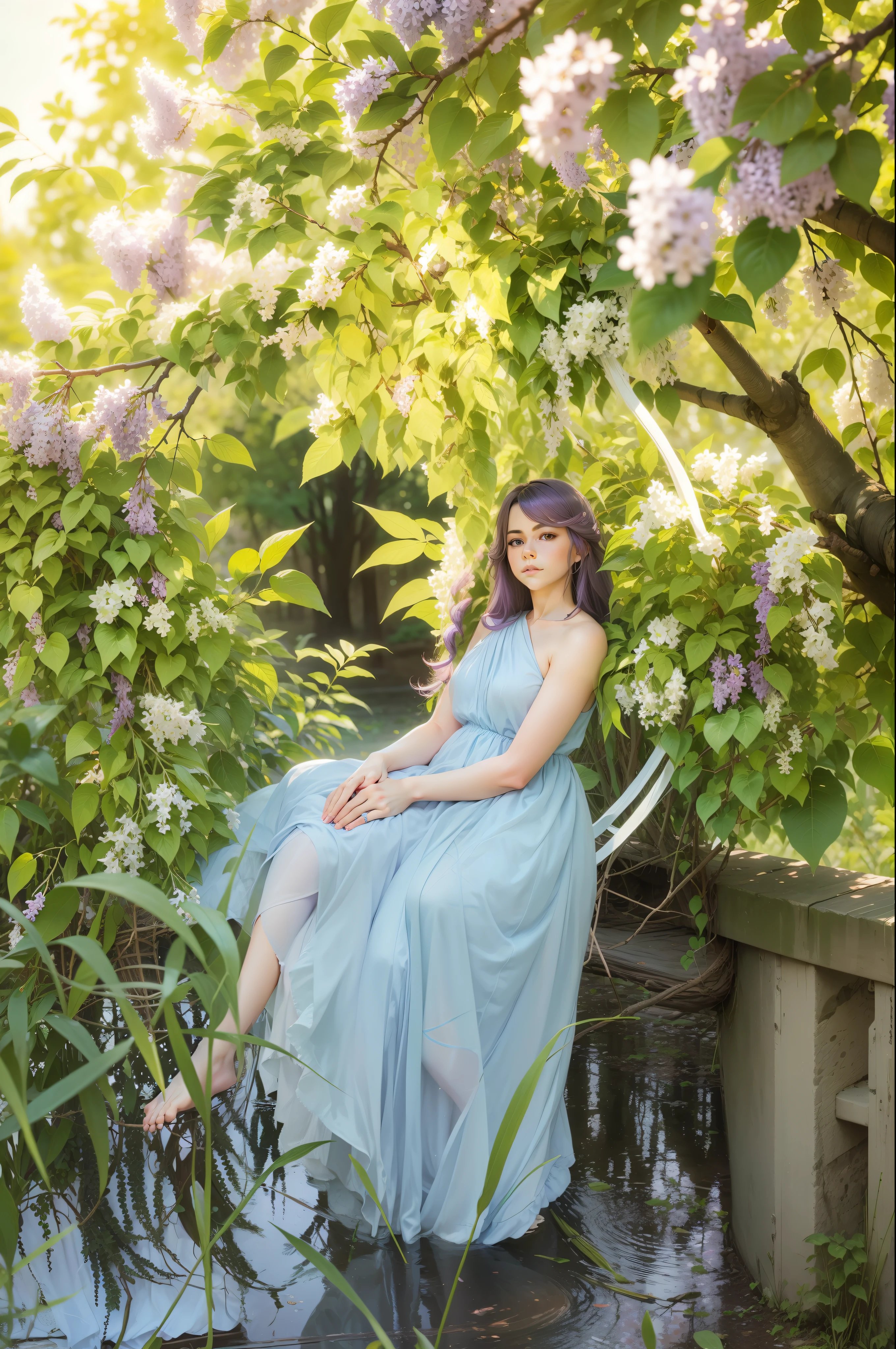 Beautiful lilac, white lilac, lilac lilac, lilac tree