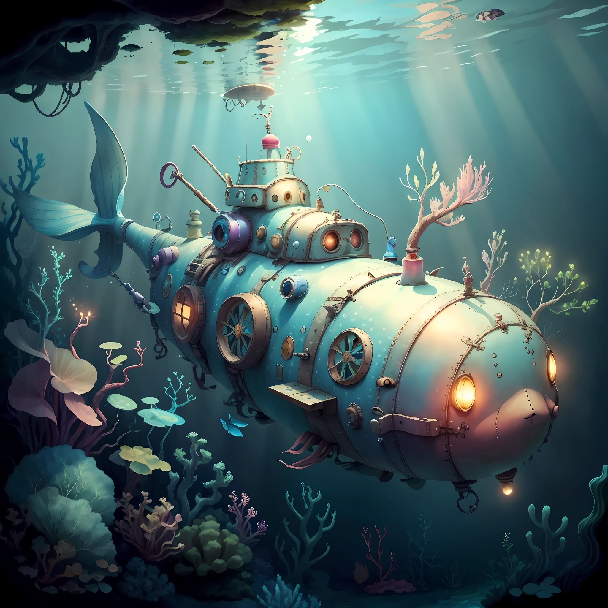 FairyTaleAI submarine, underwater ,