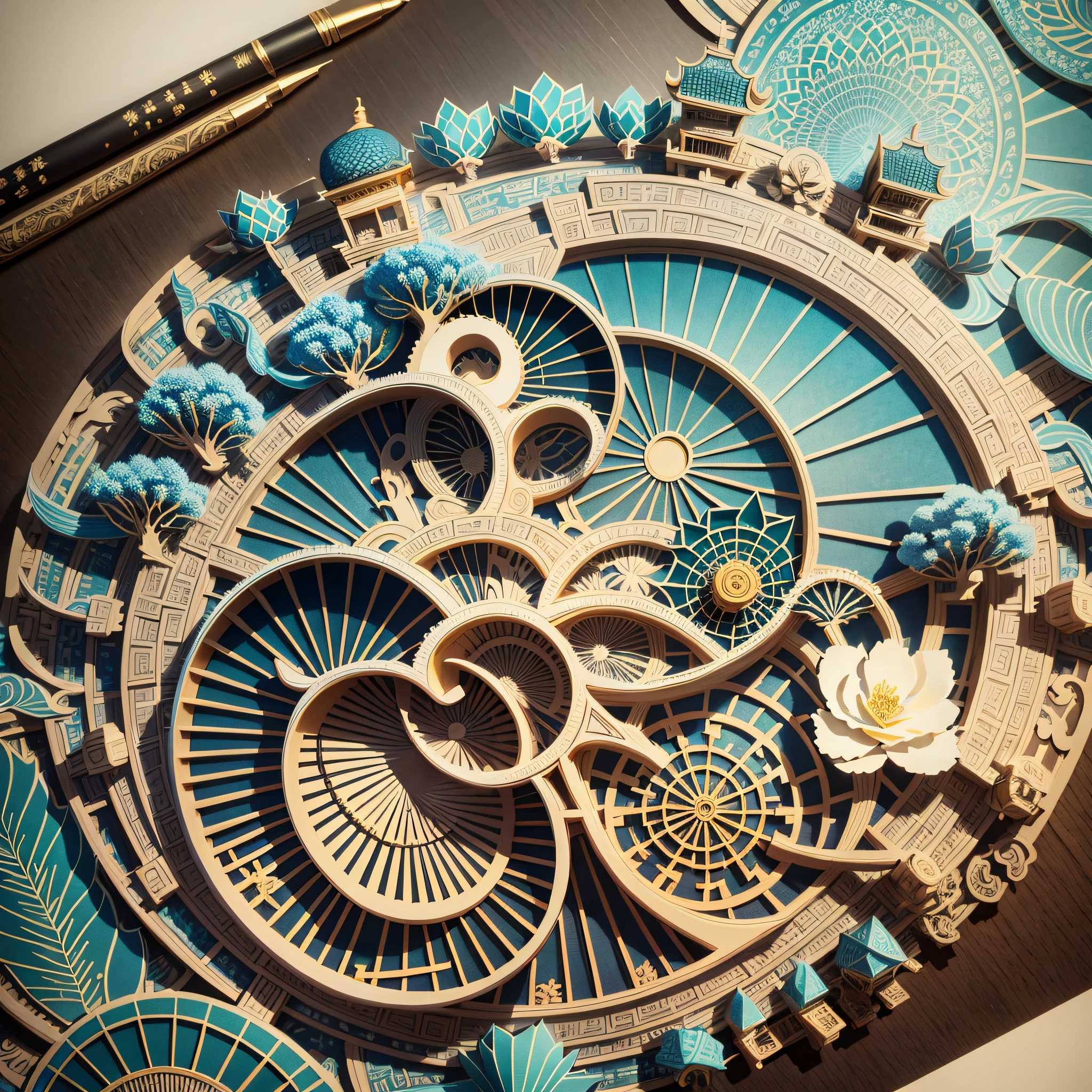 Beautiful illustration, paper cut art
Paper cut art 3a.8k Tianjin, fine details color flat illustration style: 3D8K HD high quality --auto --s2