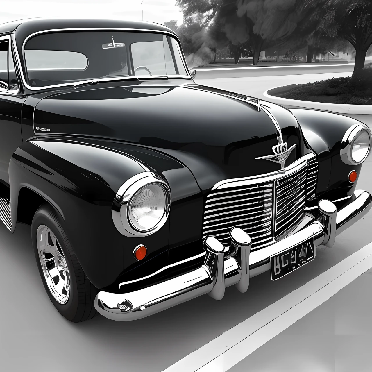 "Chicano style old classic car with full detailed version high quality full resolution 16K full HD quality realistic format black and gray with white transparent high recommended quality with Emblem logo design vintage style