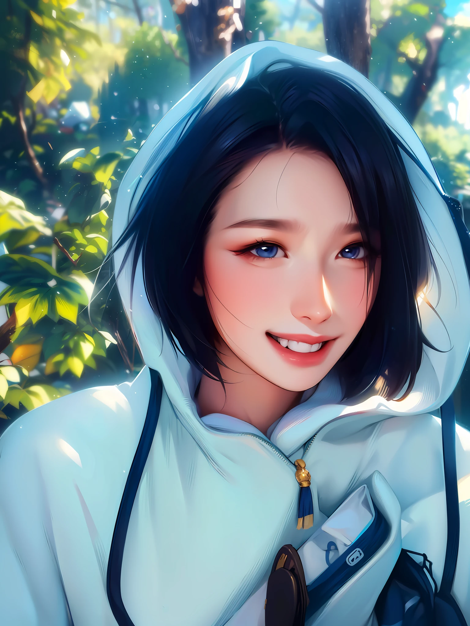 (Best quality, 8k, 32k, masterpiece, UHD: 1.2), photo beautiful Japanese woman, short hair, upper body, facial focus, oversized_sweater, hoodie, simple background, looking at the camera,