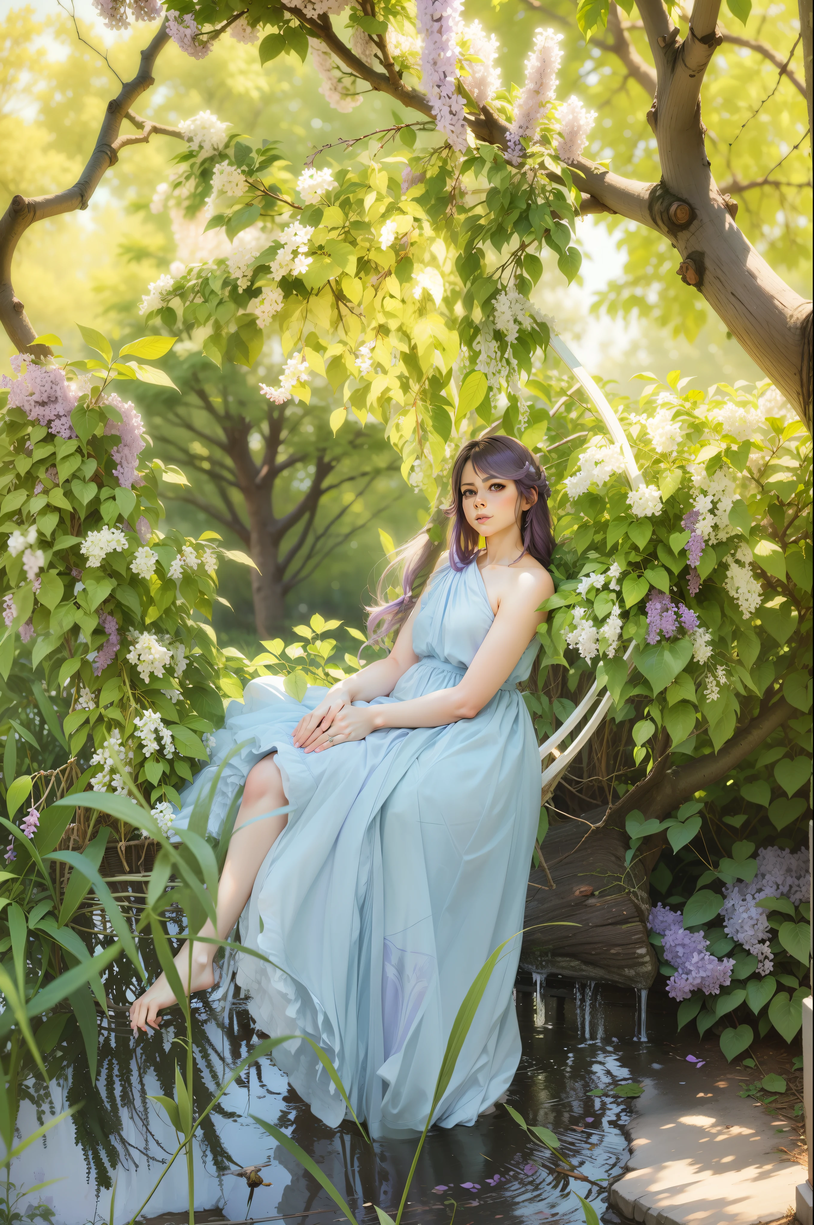 Beautiful lilac, white lilac, lilac lilac, lilac tree