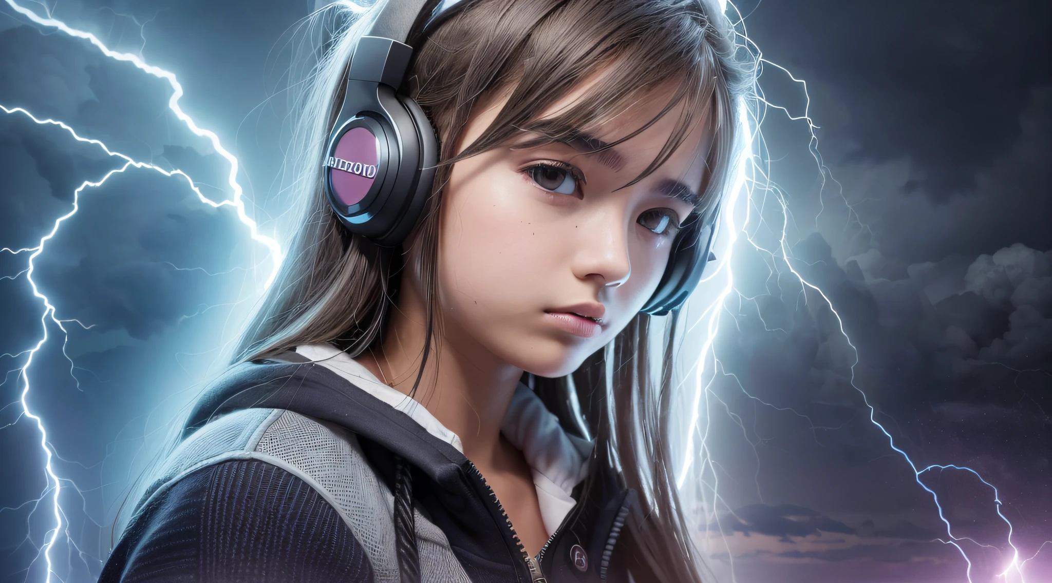 a 14 YEAR OLD GIRL Of headphones, lightning, with thunderstorms, thunderstorms, with lightning, crackling with lightning, lightning storms, thunderstorms, lightning storms, lightning!!!, effects of lightning, severe weather storms, electrical storm, lightning storm, detailed lighting and thunder, during a storm, in a lighting storm, thunderstorm, dark storms with lightning --auto --s2