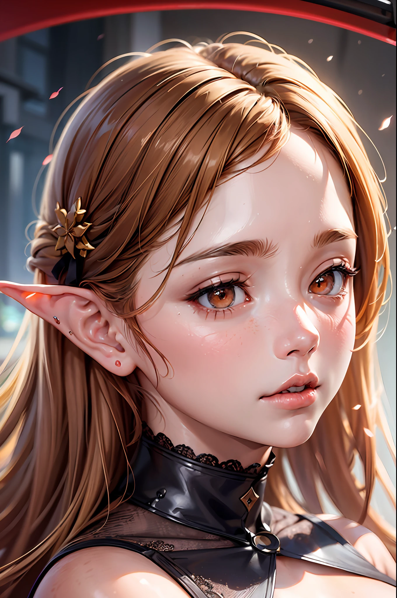 girl with orange eyes and orange hair in a white dress, detailed digital art, elf girl, seductive girl, detailed art, detailed artwork, guweiz, clean detailed art, 8k high quality detailed art, loish and wlop, beautiful girl, artwork in the style of guweiz, beautiful alluring woman , sea, rain , wet , ultra detailed, masterpiece,best quality,ultra-detailed,very detailed illustrations,extremely detailed,intricate details,highres,super complex details,extremely detailed 8k cg wallpaper, caustics,reflection,ray tracing, 1girl:1.4), solo, alone, detailed background, ((masterpiece)), absurdres, HDR, (Classic headshot pose), extremely detailed 8K wallpaper,masterpiece,highres,detailed manga illustration,