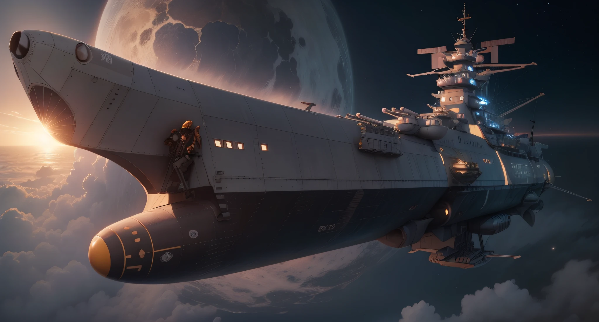 It contained a message from Iskandar in the Large Magellanic Cloud, 148,000 light-years away from Earth, asking him to come and receive the Cosmocleaner D, a radioactive removal device, and blueprints for a wave engine that would enable the warp necessary for outer space.

Earth is sunk off the coast of Cape Bono at the end of the Pacific War and is equipped with this wave engine on a spaceship built to resemble a cover from the Japan Navy battleship "Yamato" sleeping on the seabed off the coast of Kyushu, and complete it as the space battleship "Yamato" to receive Cosmo Cleaner D. With Juzo Okita as the captain and crew members such as Susumu Kojima, Daisuke Shima, and Yuki Mori, the Space Battleship Yamato embarks on a journey of 296,000 light-years round trip to Iskandar with the last hope of humanity in a limited one-year grace period.

After destroying the Gamirasu Pluto Forward Base and leaving the solar system, Yamato breaks through Gamilas' traps such as space mines and gas life forms, as well as natural phenomena such as protostar clusters, and steps out of the galaxy. Meanwhile, Gamilas Fuhrer Dessler, who begins to feel obtrusive about Yamato's existence, gives Shogun Domel the task of subjugating Yamato. Domel, who judged Yamato to be a strong enemy after fighting a battle on the dimensional fault, plans and executes a strategy to lure Yamato to Baran Star, the halfway point of Yamato's route, and destroy the entire Baran base, but fails due to a secret notice from a subordinate who reacts against the contents of the operation, and only the base is lost. Domel is therefore sentenced to death, but Dessler crushes the execution.

Dessler's warmth gave him one last chance, and Domel led a small disc-shaped flagship equipped with an instantaneous material transfer device and led a fleet of three three-stage aircraft carriers and one combat aircraft carrier in a decisive battle between Yamato and the Seven Colors Cluster. Yamato struggles with a surprise attack by warping an aircraft carrier using an instantaneous material transferor, and is in a predicament where the wave cannon of his trump card is blocked by a drill missile, threatening to be blown up from the inside, but the drill missile ejection and explosion destroy the enemy fleet. The surviving Domel docks at the third Yamato bridge, exchanges words with Okita, and then engulfs Yamato and blows himself up. Yamato barely survived, but the sacrifice was great, and he held a space burial for the crew who died in battle, and began to proceed to Iskandar again.

Yamato finally reached the Large Magellanic Nebula, where it found not only Iskandar but also the double planet Gamiras. Yamato is dragged into a trap and to the Gamilas star, but he finds an opportunity to win by shooting through the Submarine Fire Range with a wave cannon and triggering a large volcanic activity on the ground. When the ancient people see the planet Gamiras, which has fallen into ruins without living people after a fierce battle, they are keenly aware of the mistakes they have made. Then, they realize that what they can do now is to head to Iskandar, and they start Yamato again.

Yamato arrives at Iskandar and receives the Cosmo Cleaner D, and hurries back to Earth, but is challenged to a side-by-side battle by the Dessler ship, which had escaped from the main planet of Gamirasu with the Earth up close, and radioactive contamination spreads inside the ship. During the battle, Moriyuki, who activated Cosmo Cleaner D, lost his life due to a malfunction of the device. Ancient, her lover, is heartbroken and takes Snow's body to the first bridge with the Earth in front of her, and together they look at the Earth. Okita, who is in front of the earth, dies quietly as his appearance burns into his eyes. After that, the snow that had been brought to the first bridge was revived, and joy spread to everyone on the bridge, including Ancient.

Then, in 2200 AD, Yamato returned to Earth. The earth has been revived and regained its original blueness. --auto --s2