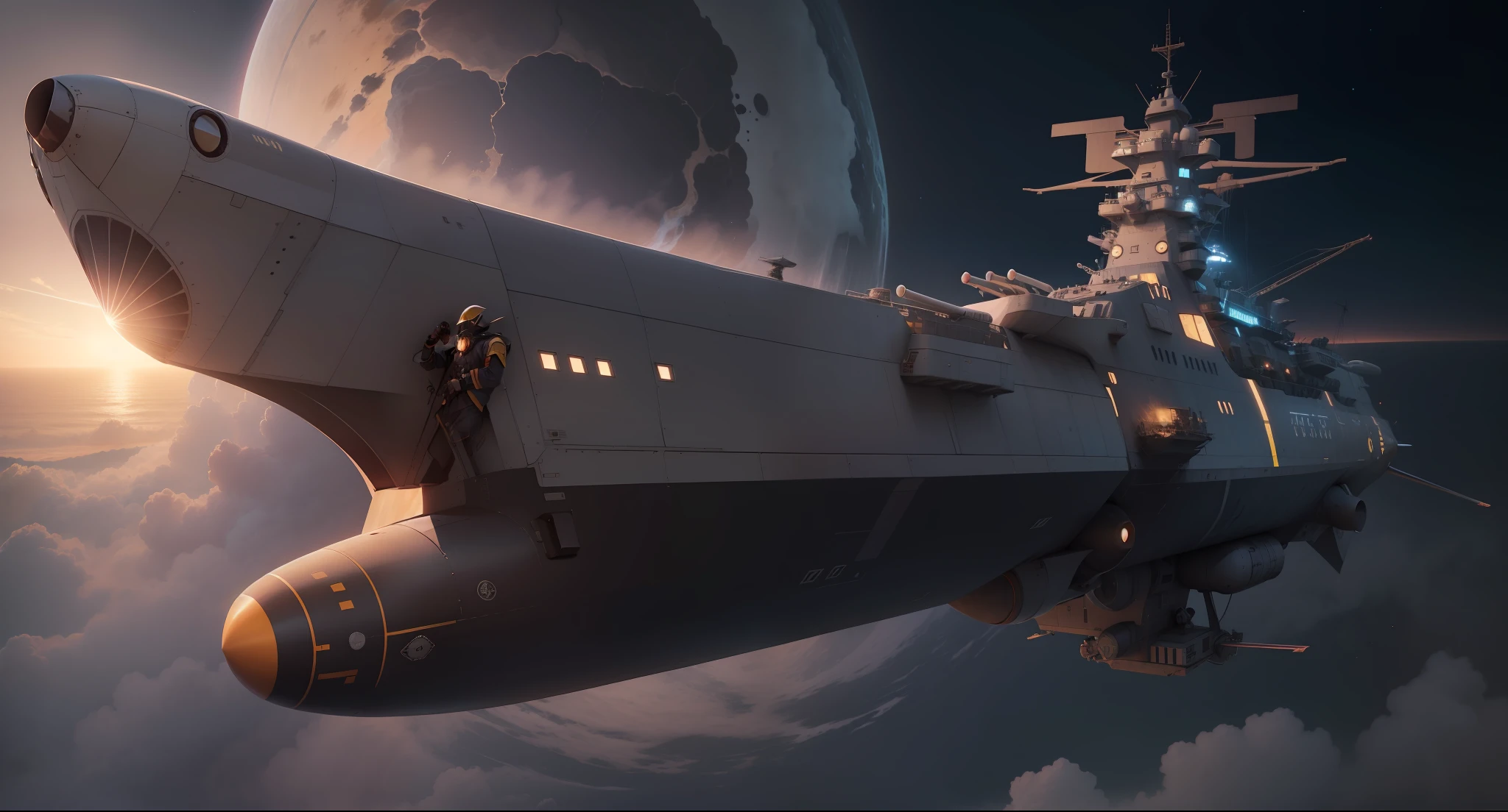 It contained a message from Iskandar in the Large Magellanic Cloud, 148,000 light-years away from Earth, asking him to come and receive the Cosmocleaner D, a radioactive removal device, and blueprints for a wave engine that would enable the warp necessary for outer space.
Earth is sunk off the coast of Cape Bono at the end of the Pacific War and is equipped with this wave engine on a spaceship built to resemble a cover from the Japan Navy battleship "Yamato" sleeping on the seabed off the coast of Kyushu, and complete it as the space battleship "Yamato" to receive Cosmo Cleaner D. With Juzo Okita as the captain and crew members such as Susumu Kojima, Daisuke Shima, and Yuki Mori, the Space Battleship Yamato embarks on a journey of 296,000 light-years round trip to Iskandar with the last hope of humanity in a limited one-year grace period.
After destroying the Gamirasu Pluto Forward Base and leaving the solar system, Yamato breaks through Gamilas' traps such as space mines and gas life forms, as well as natural phenomena such as protostar clusters, and steps out of the galaxy. Meanwhile, Gamilas Fuhrer Dessler, who begins to feel obtrusive about Yamato's existence, gives Shogun Domel the task of subjugating Yamato. Domel, who judged Yamato to be a strong enemy after fighting a battle on the dimensional fault, plans and executes a strategy to lure Yamato to Baran Star, the halfway point of Yamato's route, and destroy the entire Baran base, but fails due to a secret notice from a subordinate who reacts against the contents of the operation, and only the base is lost. Domel is therefore sentenced to death, but Dessler crushes the execution.
Dessler's warmth gave him one last chance, and Domel led a small disc-shaped flagship equipped with an instantaneous material transfer device and led a fleet of three three-stage aircraft carriers and one combat aircraft carrier in a decisive battle between Yamato and the Seven Colors Cluster. Yamato struggles with a surprise atta