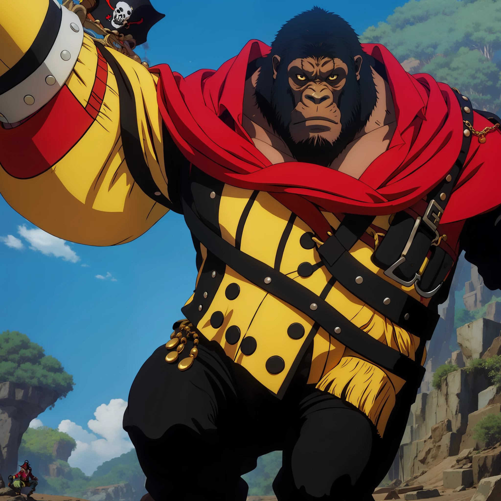 Gorilla captain pirate,full body