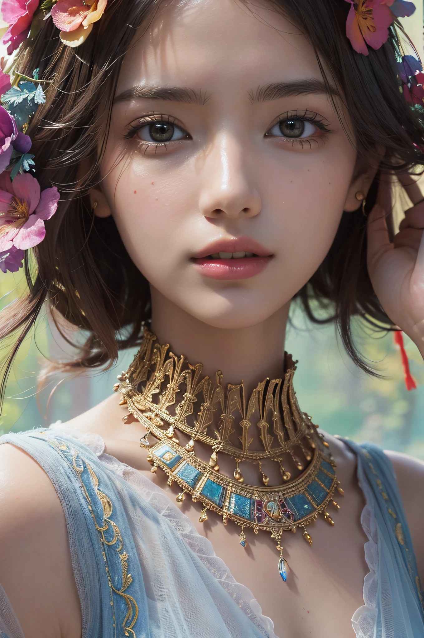 (masterpiece, top quality, best quality, official art, beautiful and aesthetic:1.2), (1girl), extreme detailed,(fractal art:1.3),colorful,highest detailed