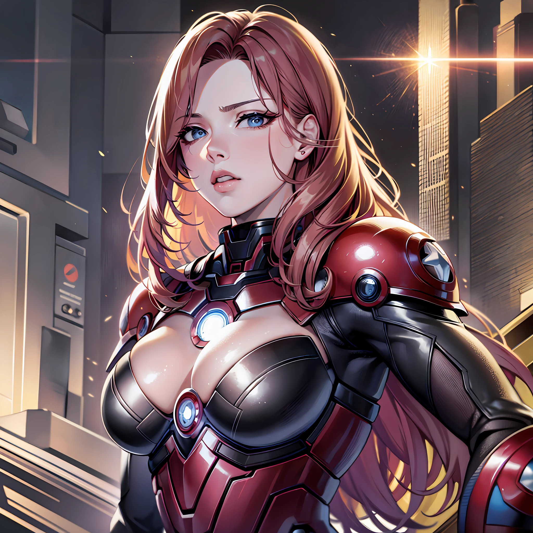 Masterpiece, Best Picture Quality, Best Quality, Avengers, Johansson's Face, Johansson's System, Iron Woman Suit, Face, Black Mecha Suit, Black Widou --auto --s2