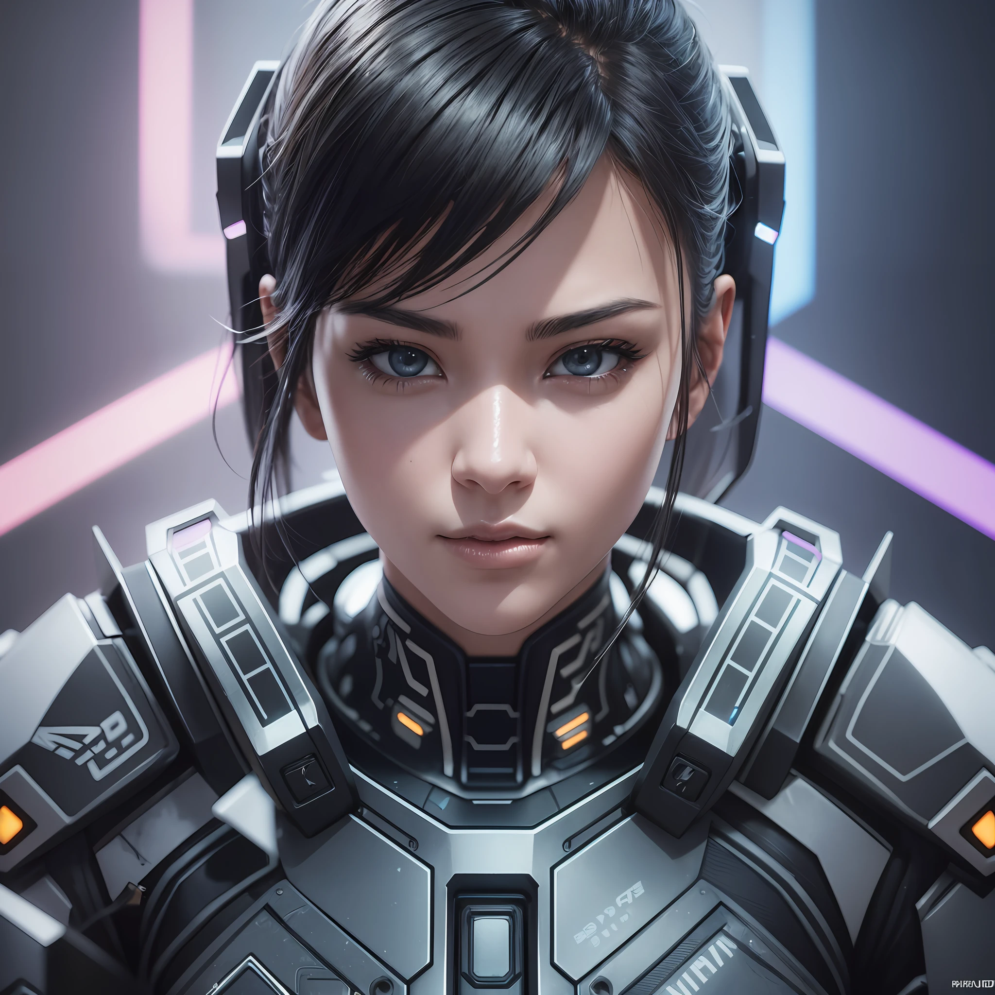 ((Best Quality)), (Masterpiece)), (Details:1.4), 3D, Beautiful Cyberpunk Woman Image,Half Face Cyborg,HDR,Ray Tracing,NVIDIA RTX,Super Resolution,Unreal 5,Subsurface Scattering,PBR Texturing,Post-Processing,Anisotropic Filtering,Depth of Field, Maximum Clarity and Sharpness, Multilayer Textures, Albedo and Specular Maps, Surface Shading, Accurate Simulation of Light-Material Interactions, Perfect Proportions, Octane Rendering, Two-Tone Lighting, Wide Aperture, Low ISO, White Balance, Rule of Thirds, 8K RAW, --auto --s2