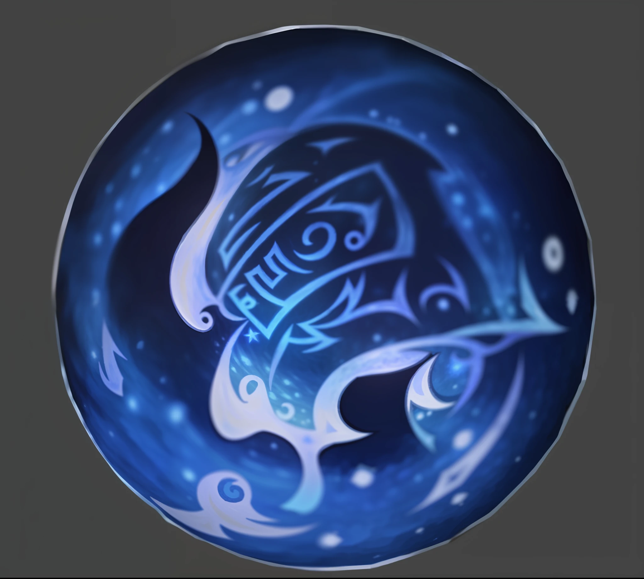 a close up of a blue ball with a picture of a book on it, world of warcraft spell icon, painted in the style arcane, fantasy game spell symbol, blue djinn, magic spell icon, lightning mage spell icon, league of legends arcane, ice mage, fantasy game spell icon, ice spell, magic rune, arcane league of legends