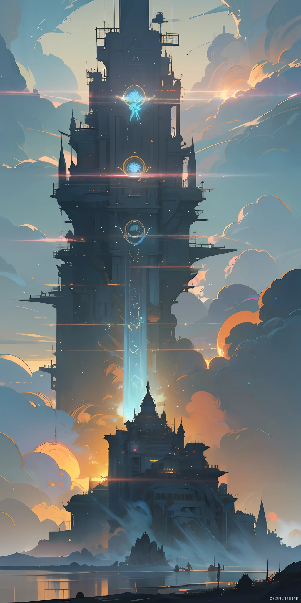 Illustration of a hyperrealistic , otherworldly, ultrasky scene featuring a giant indian demi gods,full body,very detailed and magical neon lighting, intricate cityscape details, vegetation and river around, solarpunk ,landscape, giant tree, beatifull leafy with beautiful lighting and realistic proportions, as if it were a cinematic background, 8k, highest quality, masterpiece, clouds and stars in the sky.Sky, Clouds, holding_weapon, no_humans, Glow,cyborg, city with tall trees _Architecture, “sky, cloud, glowing,ghost in the shell, ghost machines, robot, cybernetic _mech, sci-fi, cityscape, realistic, mechanical” Science Fiction, Cities, Rendered in Octane, hyper realistic, 8k, epic composition, cinematic, octane render, artstation landscape vista photography by Carr Clifton & Galen Rowell, 16K resolution, Landscape veduta photo by Dustin Lefevre & tdraw, 8k resolution, detailed landscape painting by Ivan Shishkin, DeviantArt, Flickr, rendered in Enscape, Miyazaki, Nausicaa Ghibli, Breath of The Wild,,trending in artstation, cgsociety, 8k post-processing highly detailed,Junji Murakami, Mucha Klimt, Sharandula, Hiroshi Yoshida, Tom Bagshaw, Ross Tran, Artgerm,Craig Mullins,dramatic,Junji Murakami, moody lighting rendered by octane engine,characters 8K symmetrical arstation, cape,cinematic lighting, intricate details, 8k detail post processing, hyperealistic, octane rend, Zdzisław Beksiński style, ar 2:3 Reality Reality –auto –v6 –s2 --auto --s2