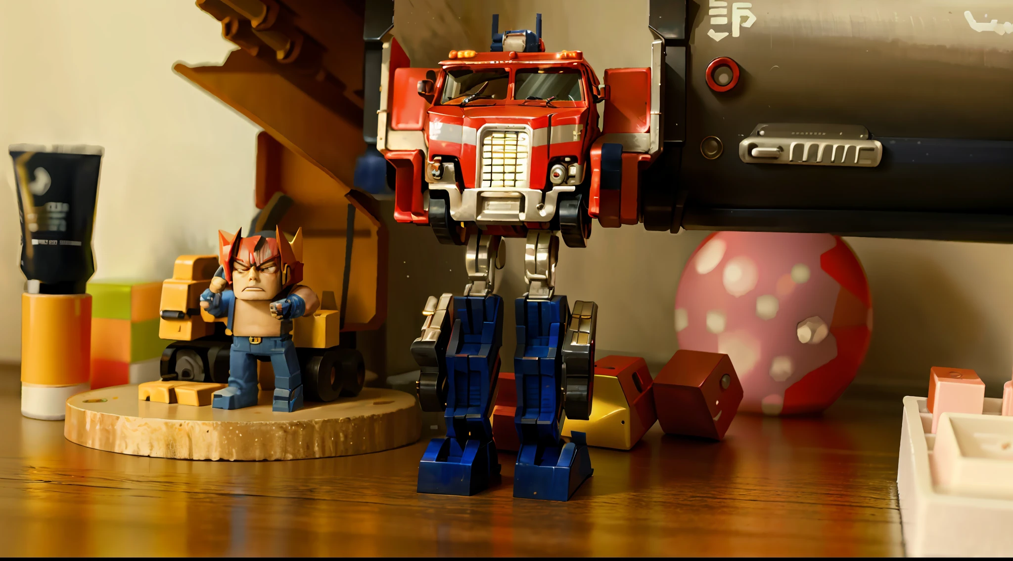 Optimus Prime transforms and sets off