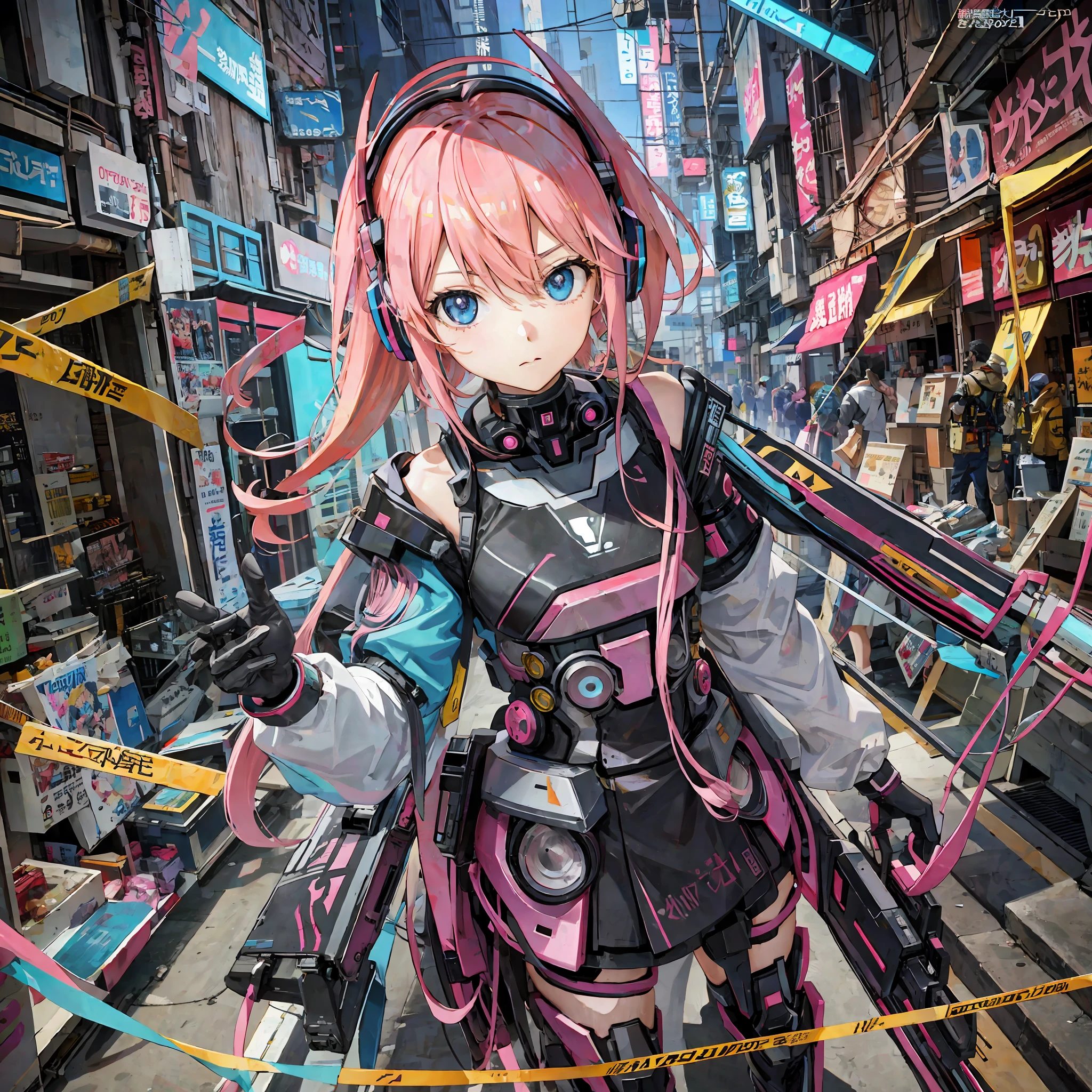 Anime girl with pink hair and futuristic costume standing in front of futuristic background, best anime 4k konachan wallpaper, sci-fi anime, android heroine, modern sci-fi anime, digital cyberpunk anime!!, sci-fi anime, modern cyberpunk anime, anime manga robot!! Anime Girl, Digital Cyberpunk Anime Art, Full Robot!! Girl, Cyberpunk Anime Girl Mecha, Remove Text, High Detail, Detail Correction, Bug Correction, High Quality, Normal Eyes, Correct Hands, Normal Fingers, Normal Headphones, Headphones Carry Height Normal, Reduce Low Quality