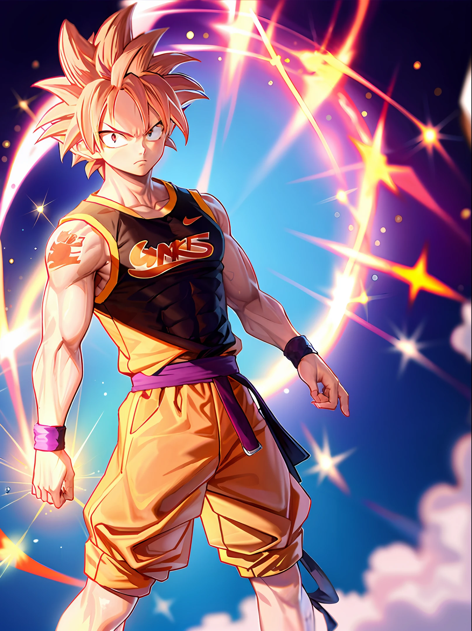 Goku wearing Nike clothes