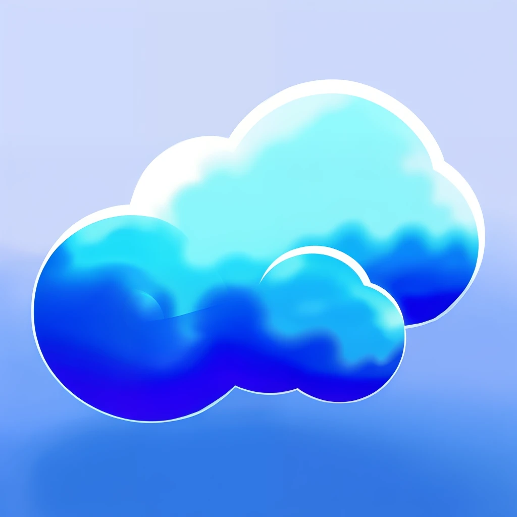 cloud logo, centered, symmetrical