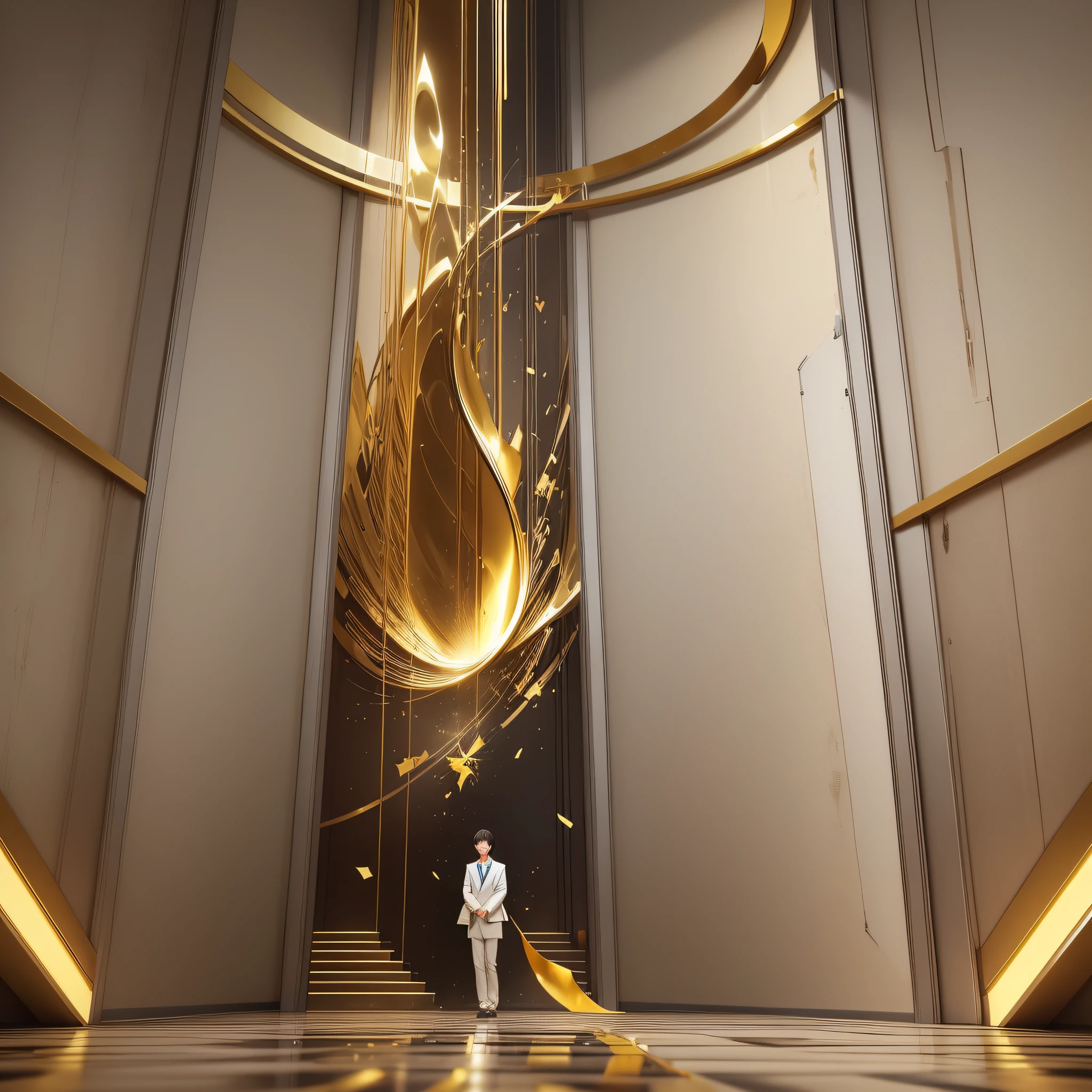 Inspiring image that represents success in the entrance exam. The image should convey a sense of gold, evoke emotion, and utilize mental triggers of persuasion, need, and desire. --auto --s2