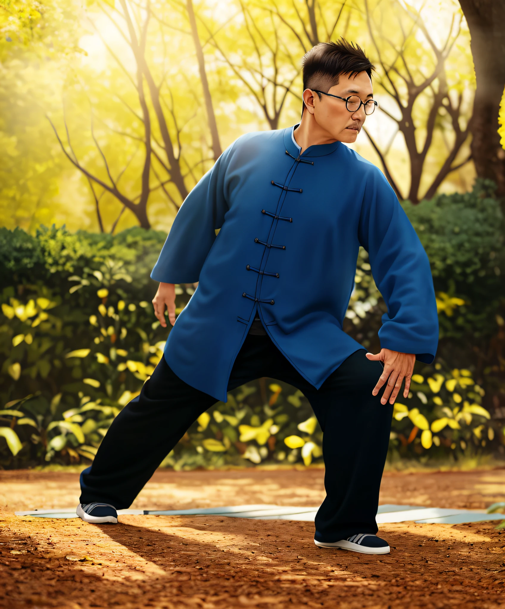 Park Americans practice tai chi