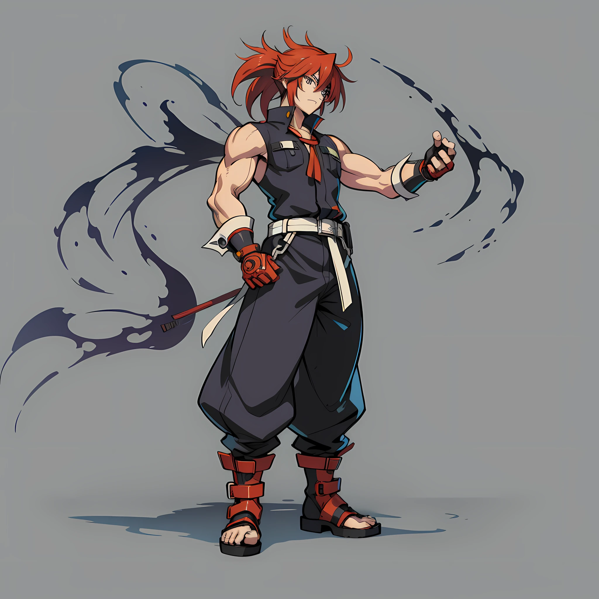 combining the Guilty Gear style with the artistic influence of Yusuke Murata, maximum details, em 4k