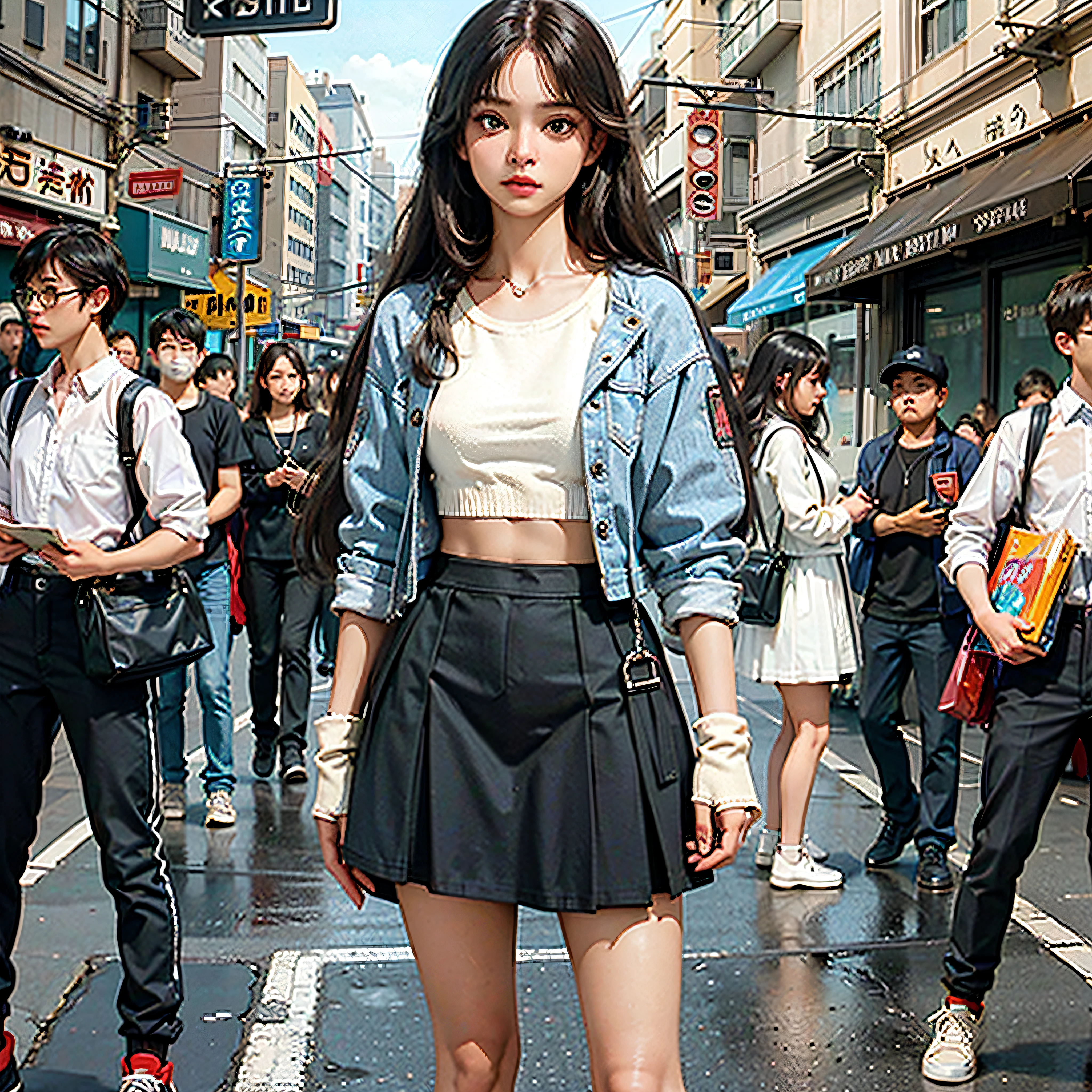 (best quality), close-up of the lens, (human), street background, characters in various poses, motionless, large number of people. --auto --s2