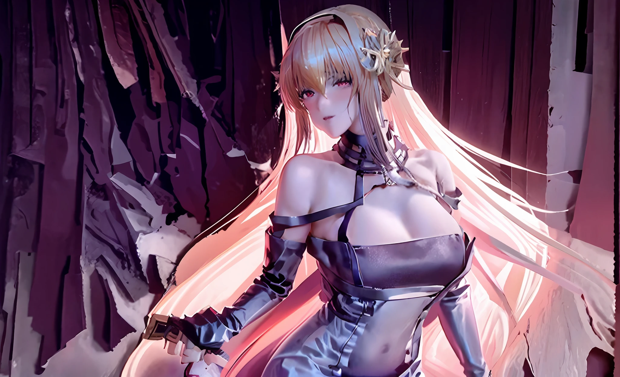 anime girl with long hair and armor posing on a bed, 2. 5 d cgi anime fantasy artwork, anime goddess, advanced digital anime art, epic fantasy art style hd, fanart best artstation, trending on cgstation, chengwei pan on artstation, 8k high quality detailed art, detailed digital anime art, 4k fantasy art, anime fantasy artwork