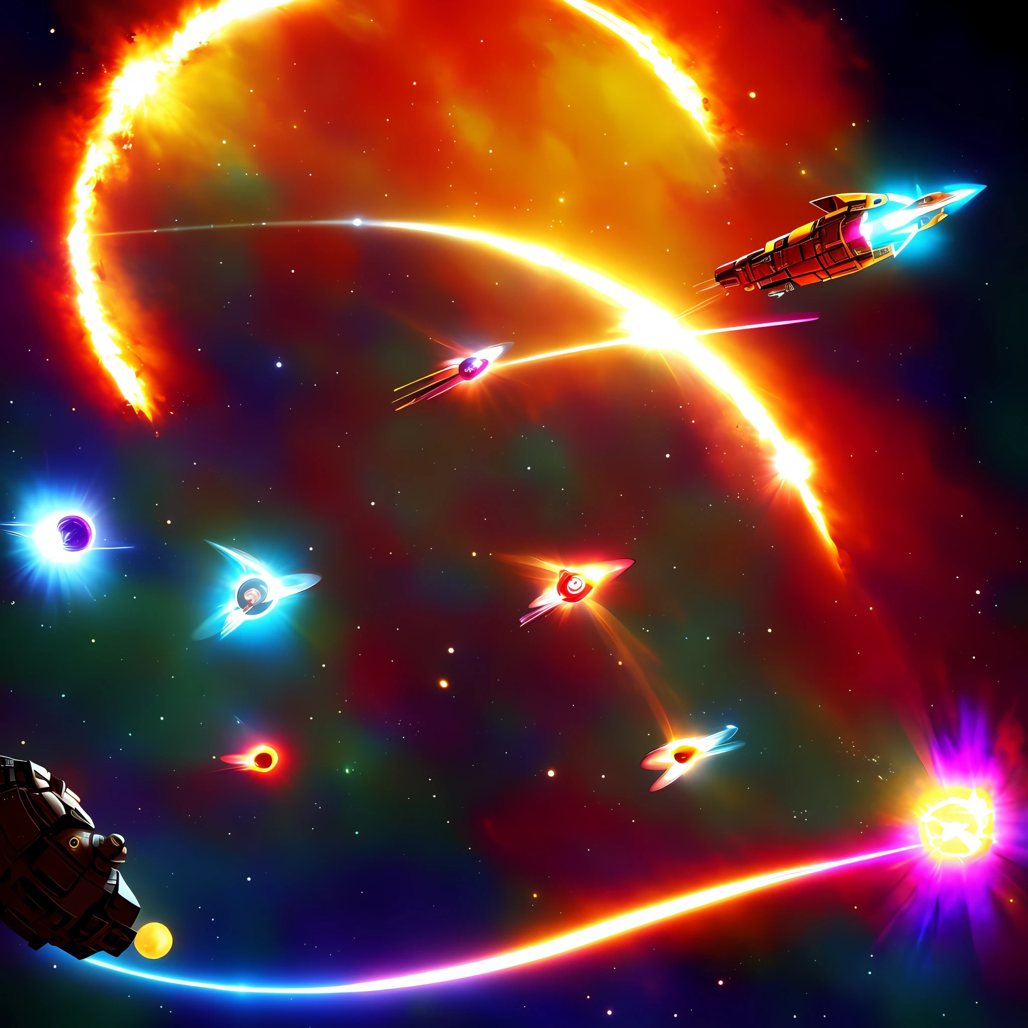 FTL tech, space ship, worm hole