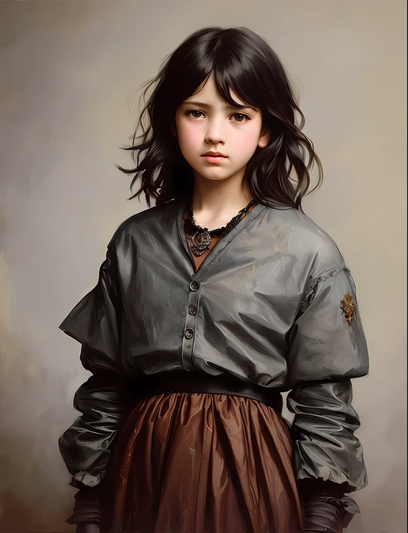concept art, oil pastel painting , moody gray colors , gritty, Anger, Resentment, Discontent, Tears, (Alternative Painting) of (Detailed illustration:1.3),(Hopeful:1.3) a from a poor family of a hunter, sadness, melancholy, doom, despair, tears, 15th century, dressed in torn clothes, leather, animal skins, full height, best quality, (Intricate Details:1.1), (high detailed skin:1.2),,(by Artist Adolph Von Menzel:1.3),(Impressionism:1.3),(Velvia:1.3), concept art, oil pastel painting , moody gray colors , gritty, messy stylestyle of Malika Favre, Ilya Kuvshinov, Franz Xaver Winterhalter, Alice Pasquin(cel shaded:1.2), 2d, (oil painting:1.2) highly detailed, jeremy mann ,messy stylestyle of Malika Favre, Ilya Kuvshinov, Franz Xaver Winterhalter, Alice Pasquin(cel shaded:1.2), 2d, (oil painting:1.2) highly detailed, jeremy mann style-empire style-empire,