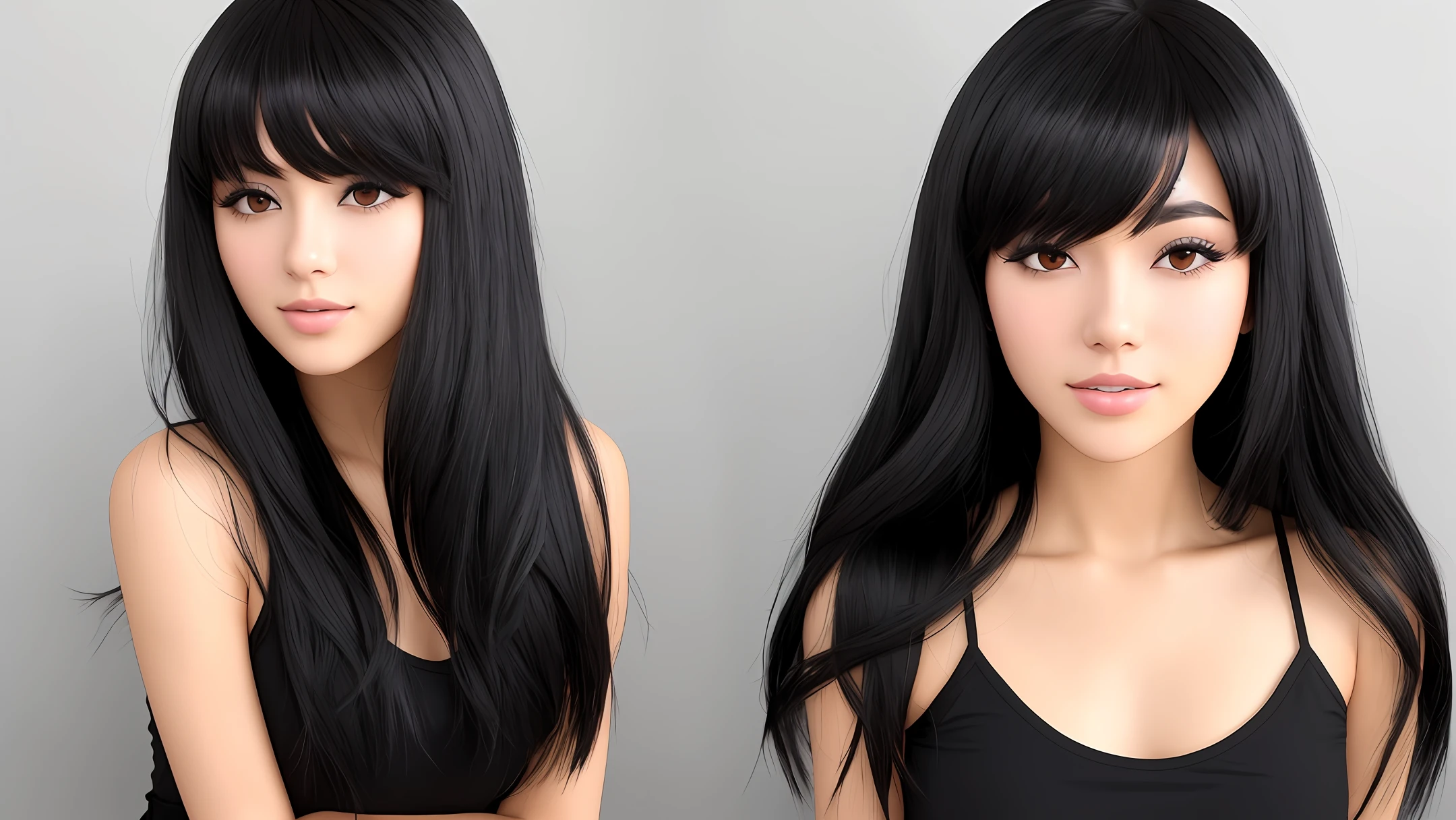 black hair