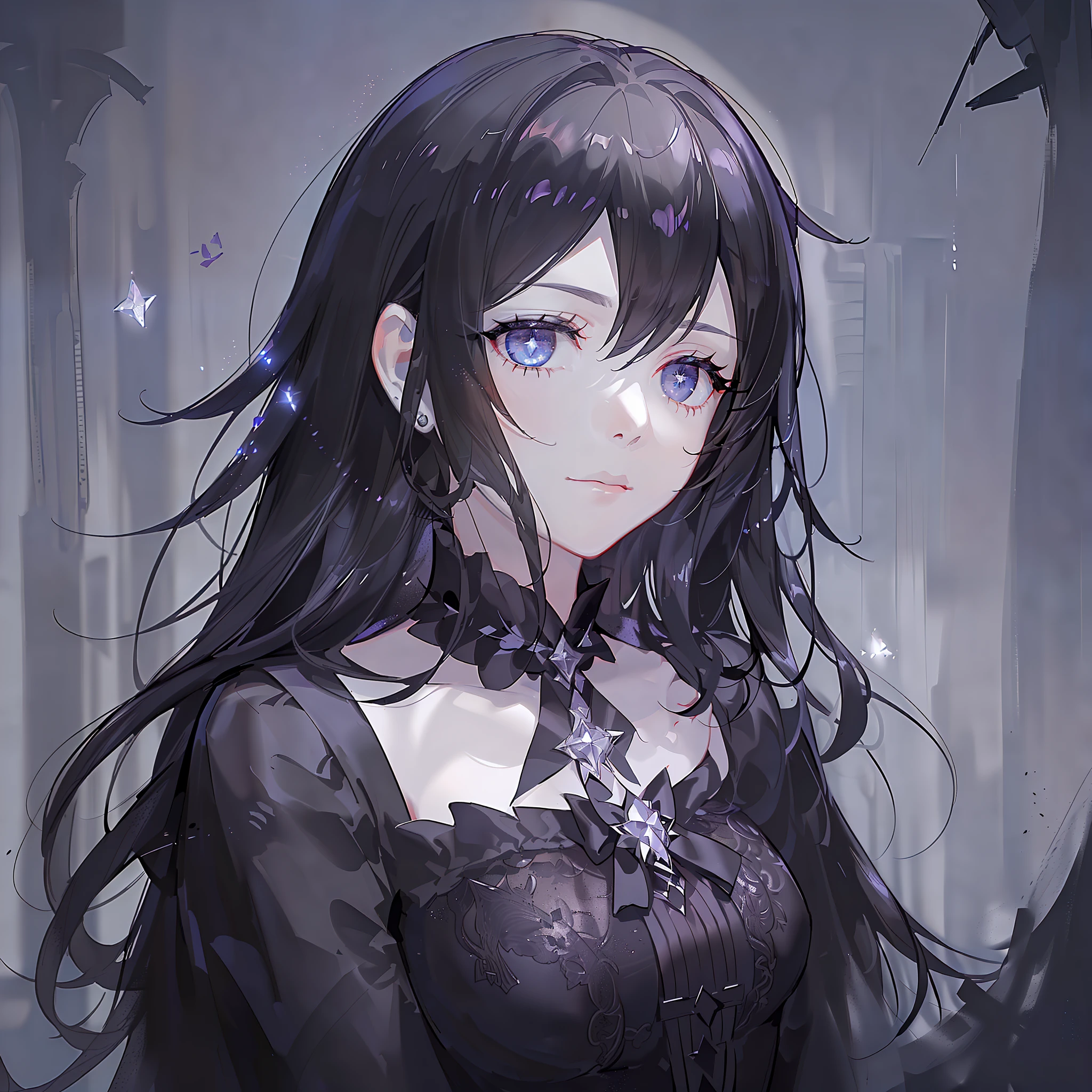 ((darkness+noir+grim:0.8),mysterious+enchanting, a sense of suspense,moonlit night, stars, twinkling lights,night sky, shadows+silhouette:1.2,black and white+monochrome:1.1, cinematic,mystical atmosphere)