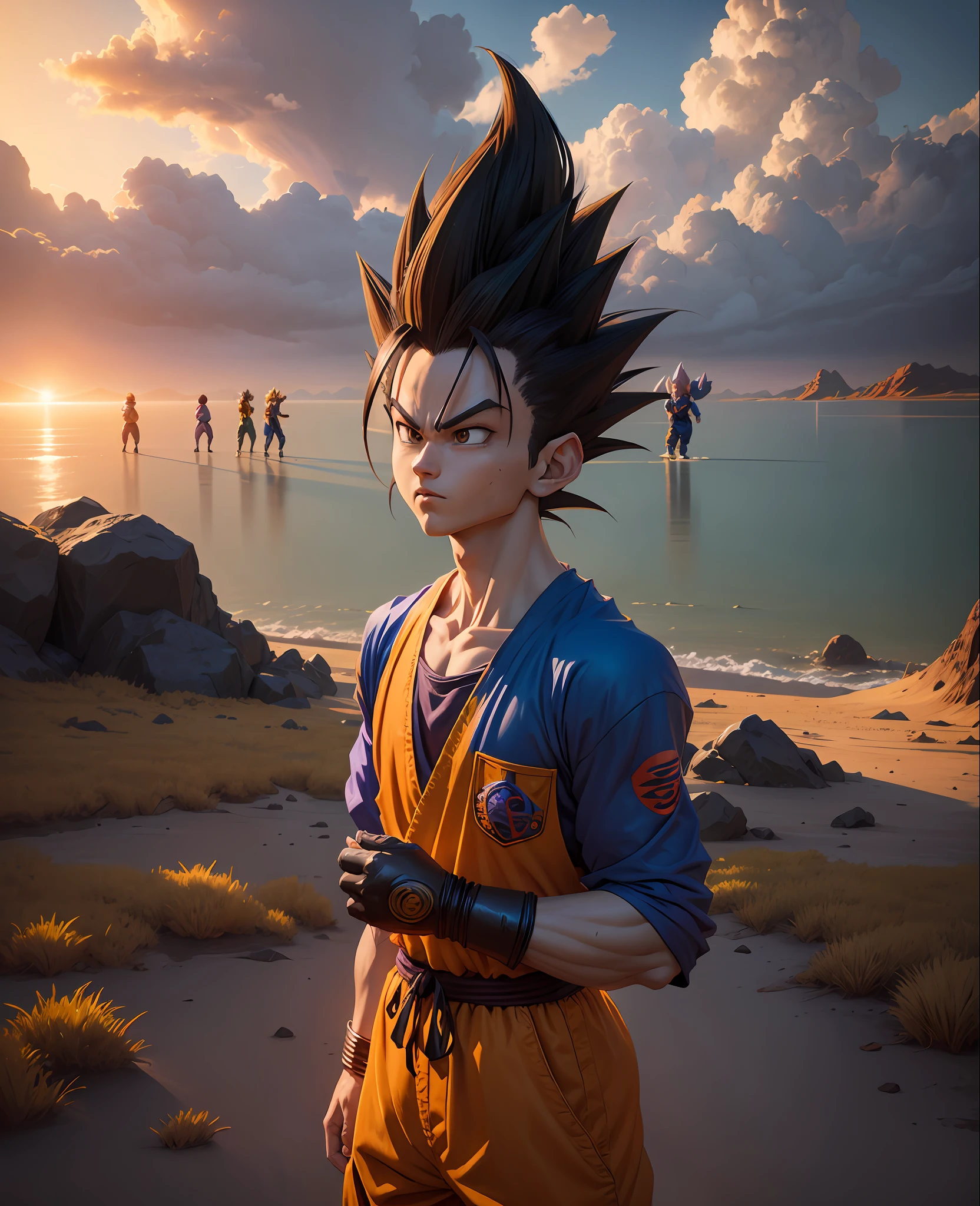Dragon Ball Goku consists of - Art - O - Dragon, hand drawn, pencil ink, Vegeta, with Vegeta hair, Prince Vegeta, Dragon Ball Art Style, Wild Spike Black Saiyan Hair, Akira Toriyama style, Dragon Ball concept art, inspired by Seki Toriyama, Dragon Ball style, HD artwork, character Dragon Ball, Dragon Ball Z style --auto --s2