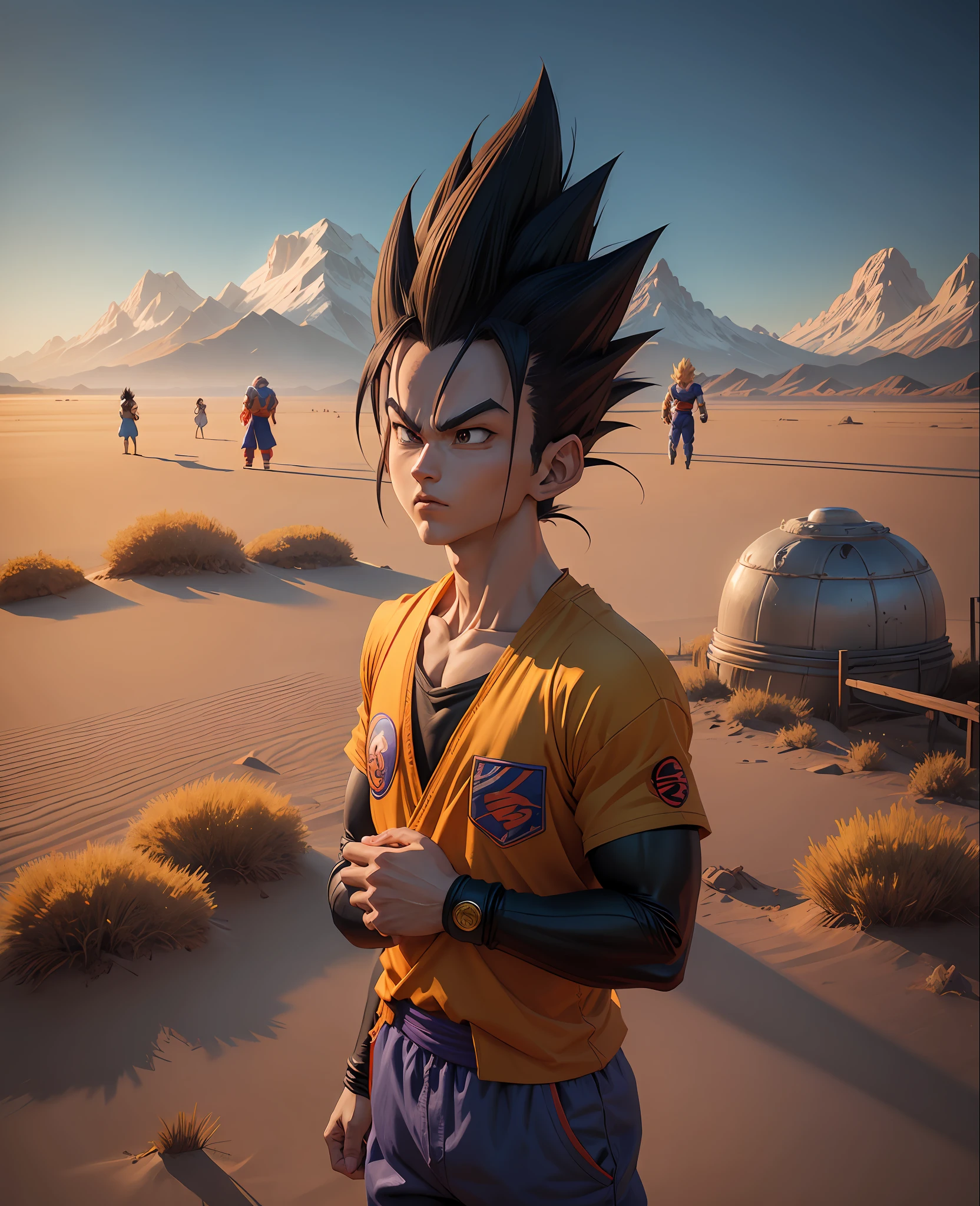 Dragon Ball Goku consists of - Art - O - Dragon, hand drawn, pencil ink, Vegeta, with Vegeta hair, Prince Vegeta, Dragon Ball Art Style, Wild Spike Black Saiyan Hair, Akira Toriyama style, Dragon Ball concept art, inspired by Seki Toriyama, Dragon Ball style, HD artwork, character Dragon Ball, Dragon Ball Z style --auto --s2