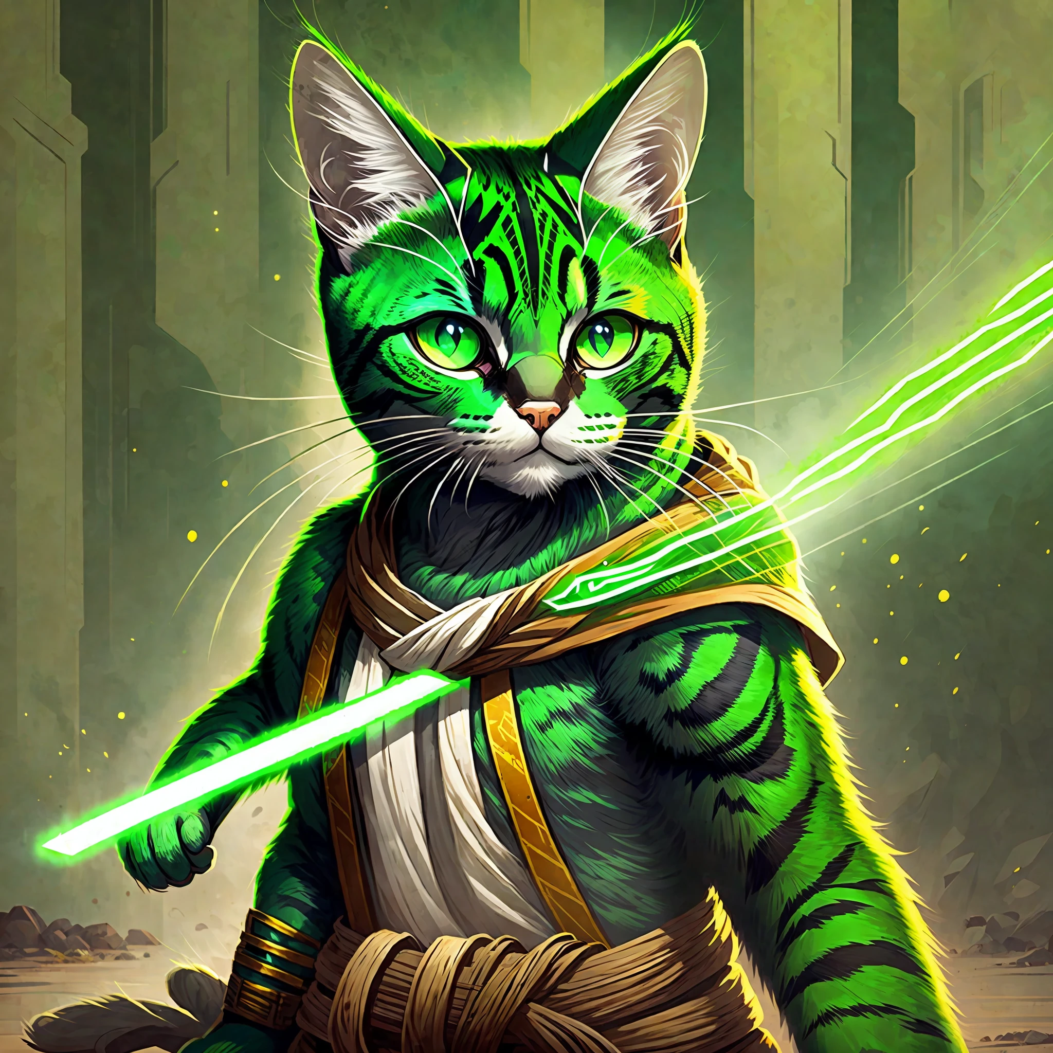 green cat warrior jedi --auto --s2