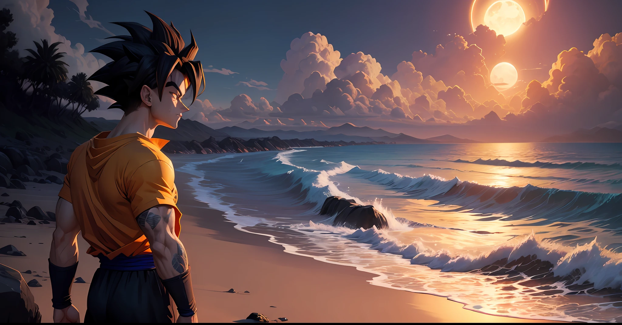 Dragon Ball Goku consists of - Art - O - Dragon, hand drawn, pencil ink, Vegeta, with Vegeta hair, Prince Vegeta, Dragon Ball Art Style, Wild Spike Black Saiyan Hair, Akira Toriyama style, Dragon Ball concept art, inspired by Seki Toriyama, Dragon Ball style, HD artwork, character Dragon Ball, Dragon Ball Z style --auto --s2